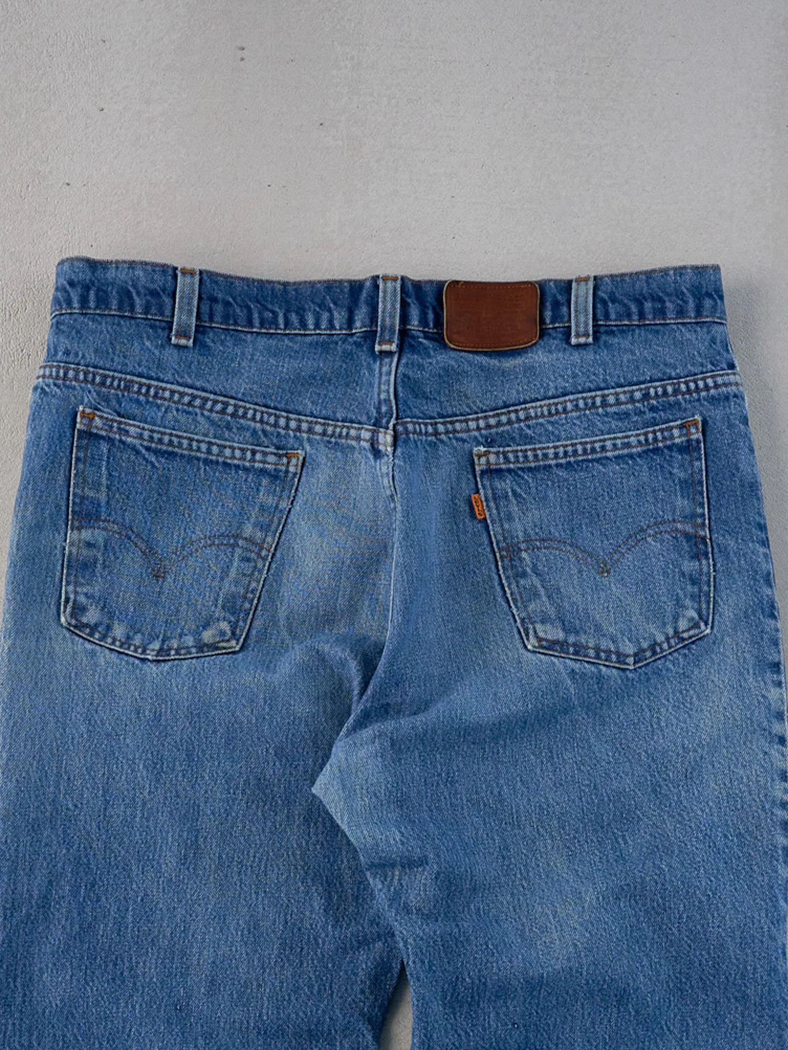 Vintage 70s Dark Blue Levi's 506 Denim Jeans (36x29) - Image 4