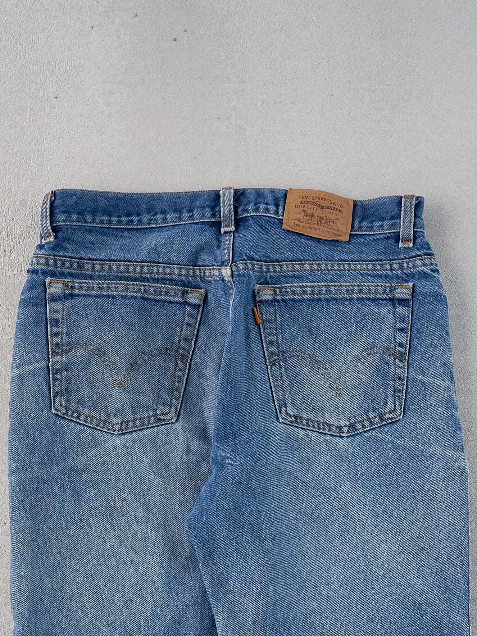 Vintage 70s Dark Blue Levi's Denim Jeans (32x29) - Image 4