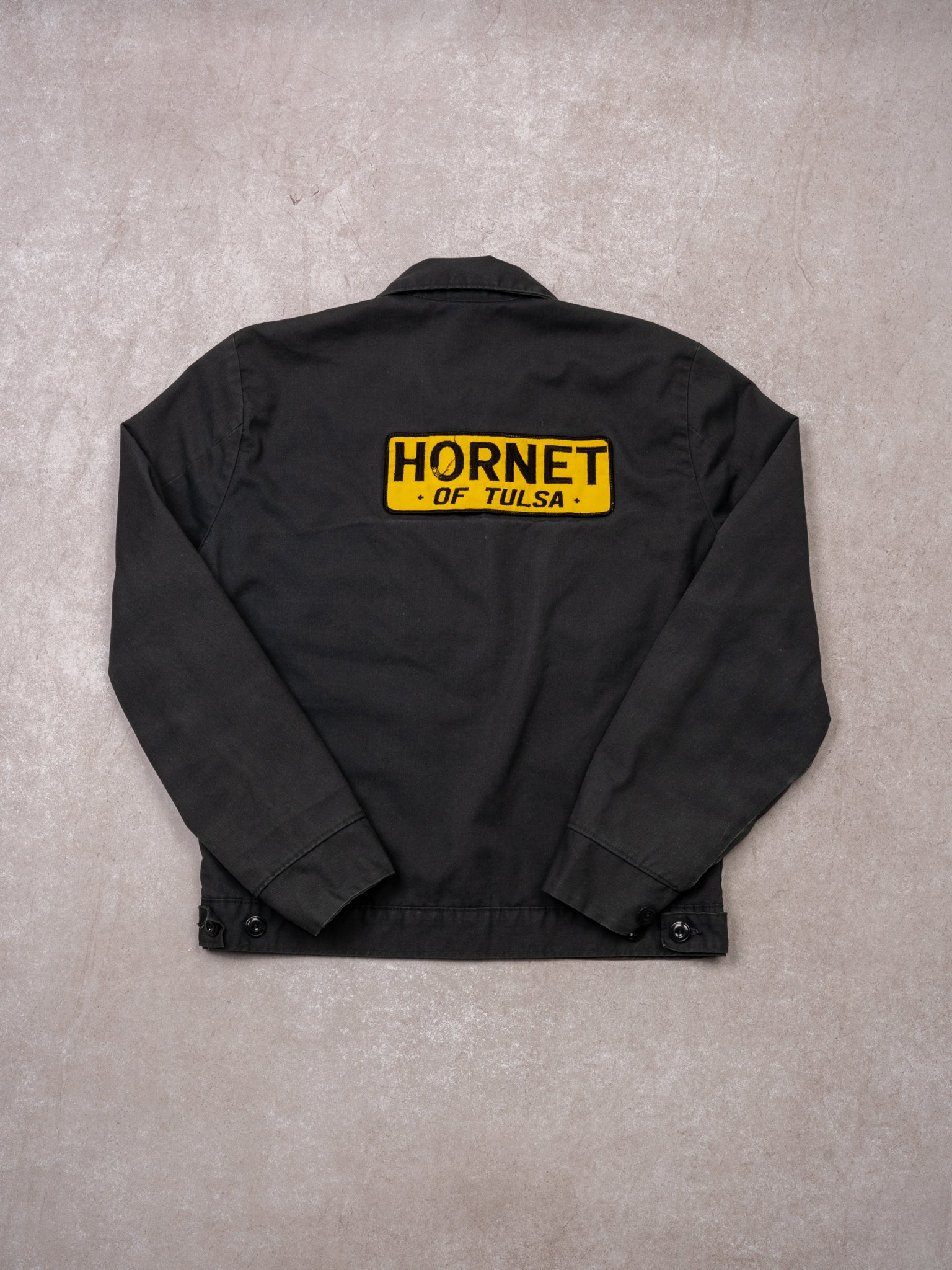 Vintage 70s Grey Hornet Tulsa Gas Workwear Jacket (S) - Image 4