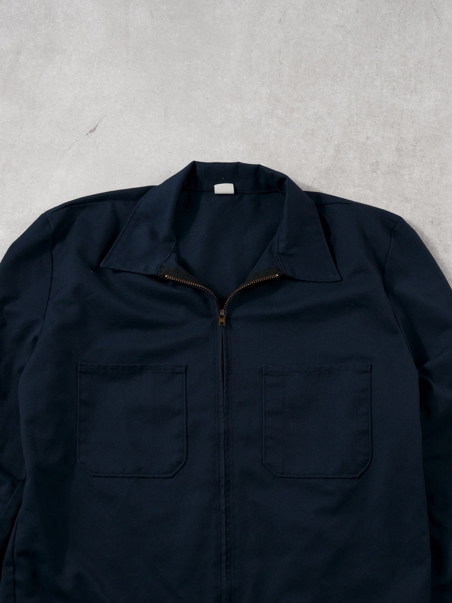 Vintage 70s Navy Blue Workwear Jacket (L) - Image 2