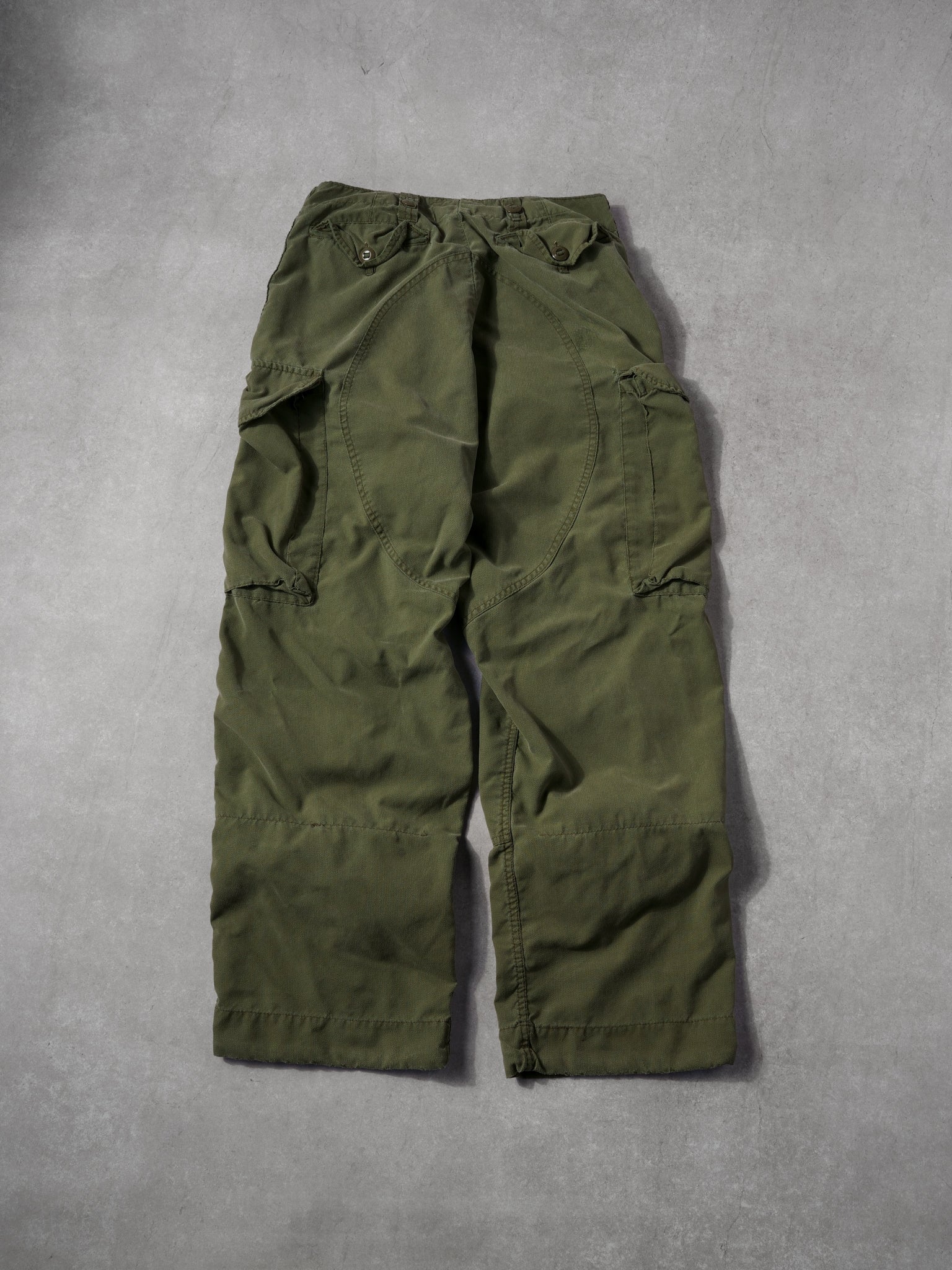 Vintage 80s Army Green Parachute Pants (32x29) - Image 2