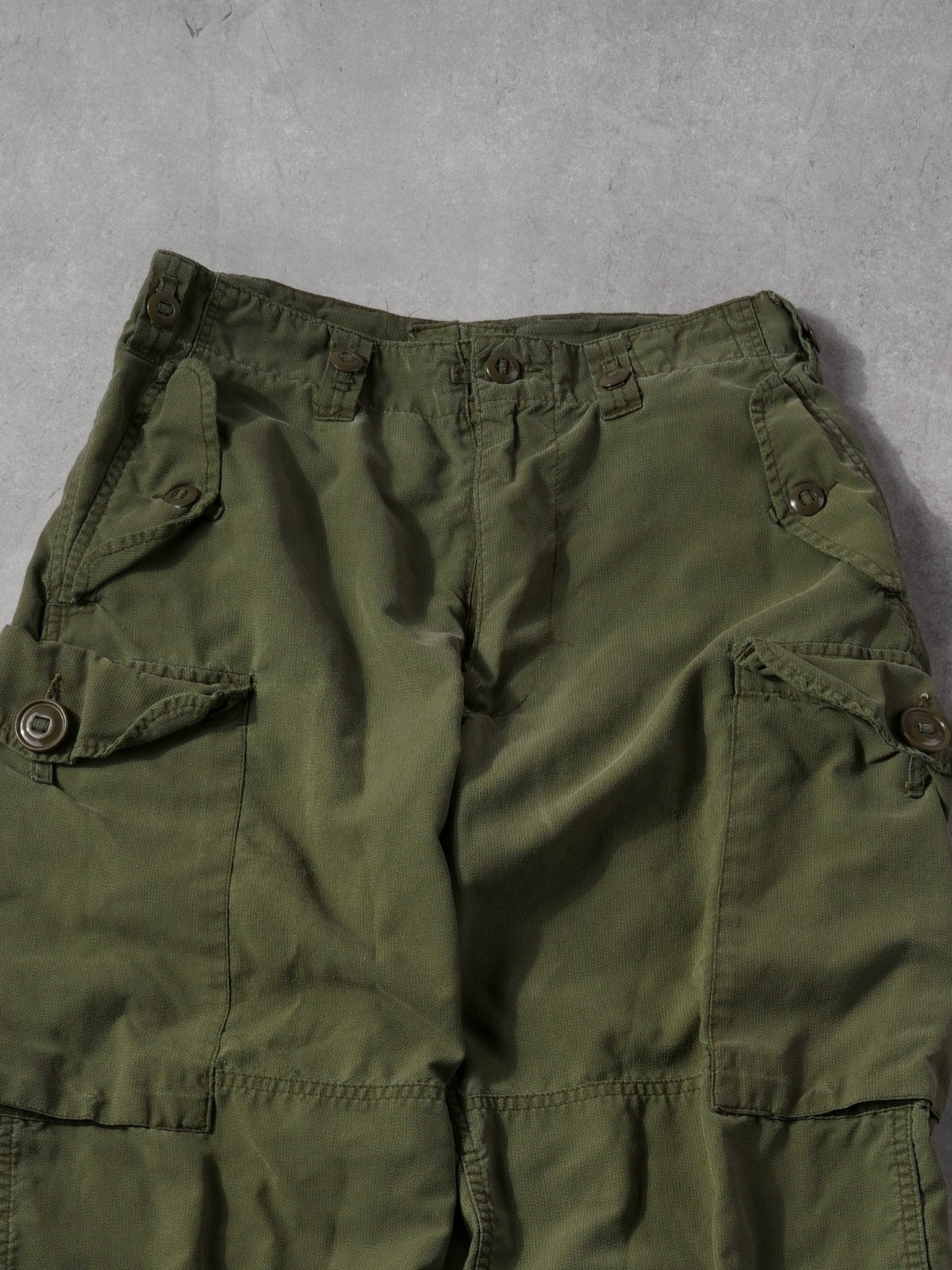 Vintage 80s Army Green Parachute Pants (32x29) - Image 3