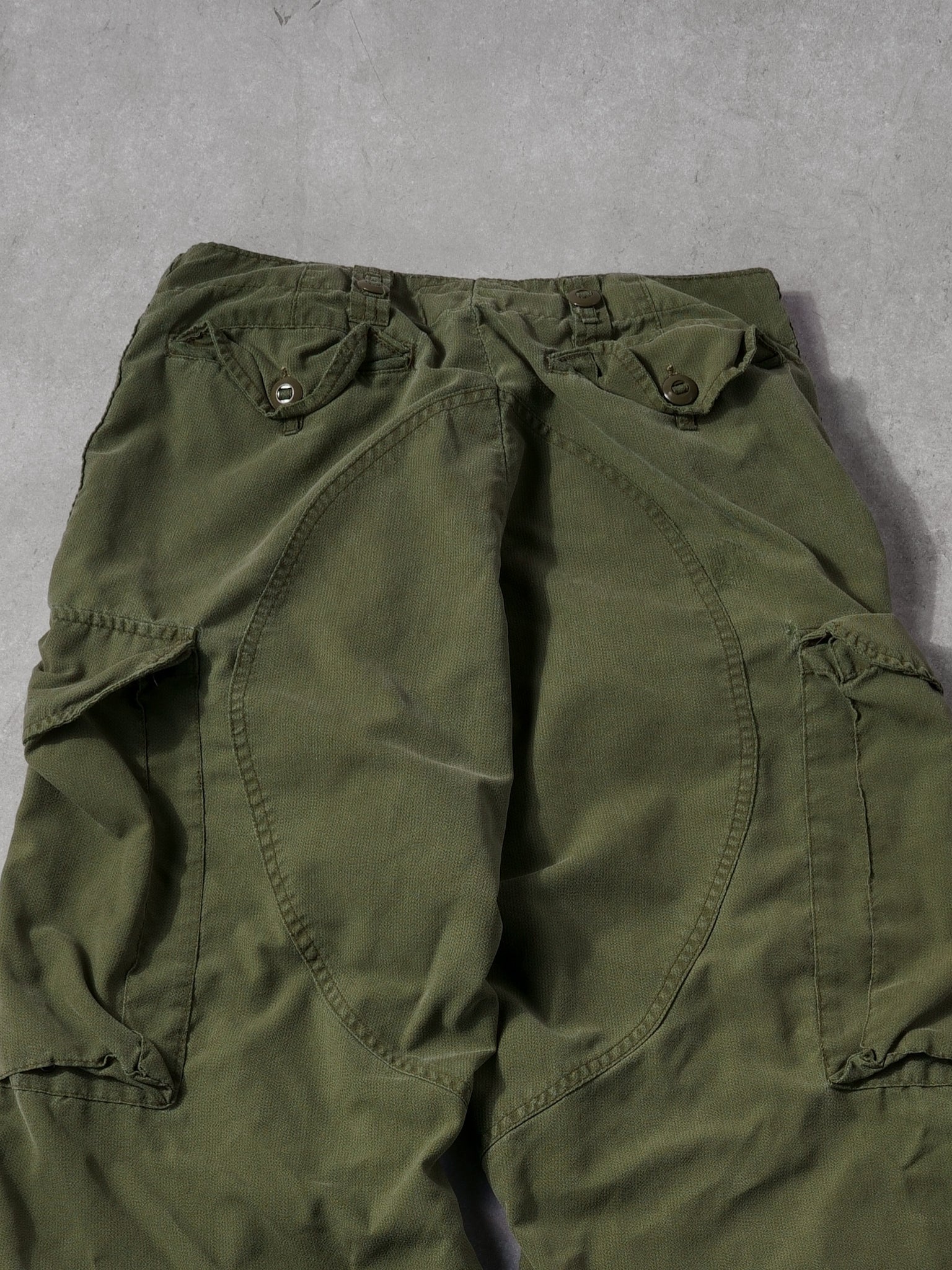 Vintage 80s Army Green Parachute Pants (32x29) - Image 4