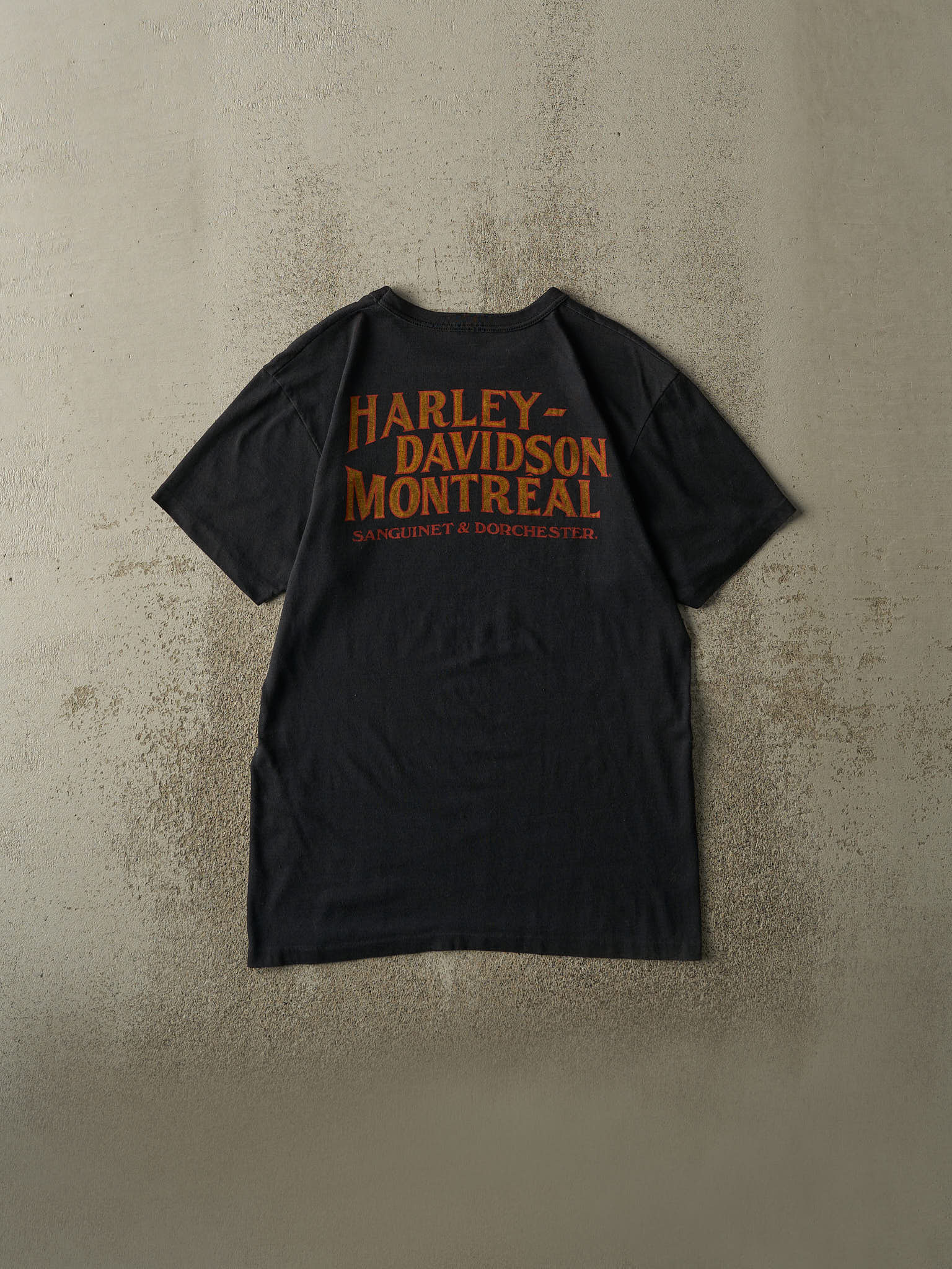 Vintage 80s Black Montreal Harley Davidson Tee (S/M) - Image 2