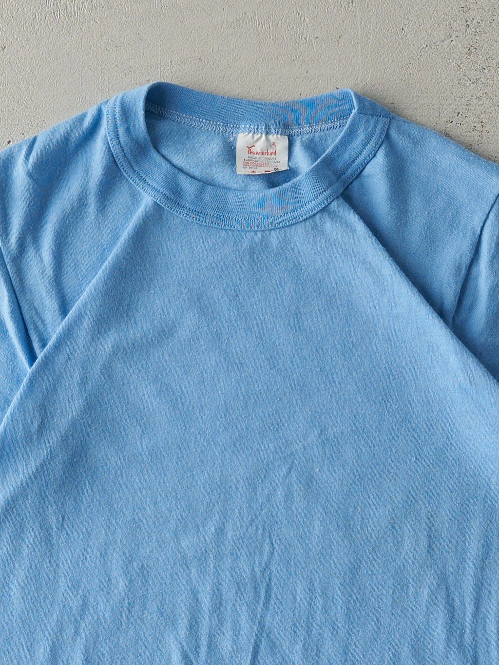 Vintage 80s Baby Blue Blank Baby Tee (XS) - Image 2