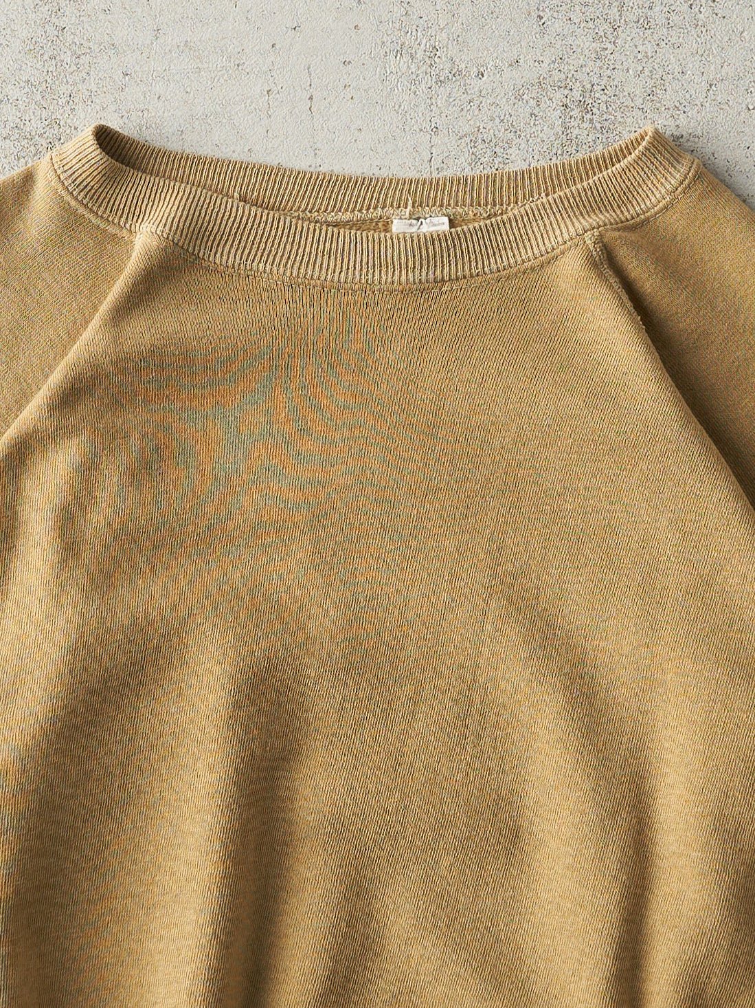 Vintage 80s Beige Blank Boxy Crewneck (M) - Image 2