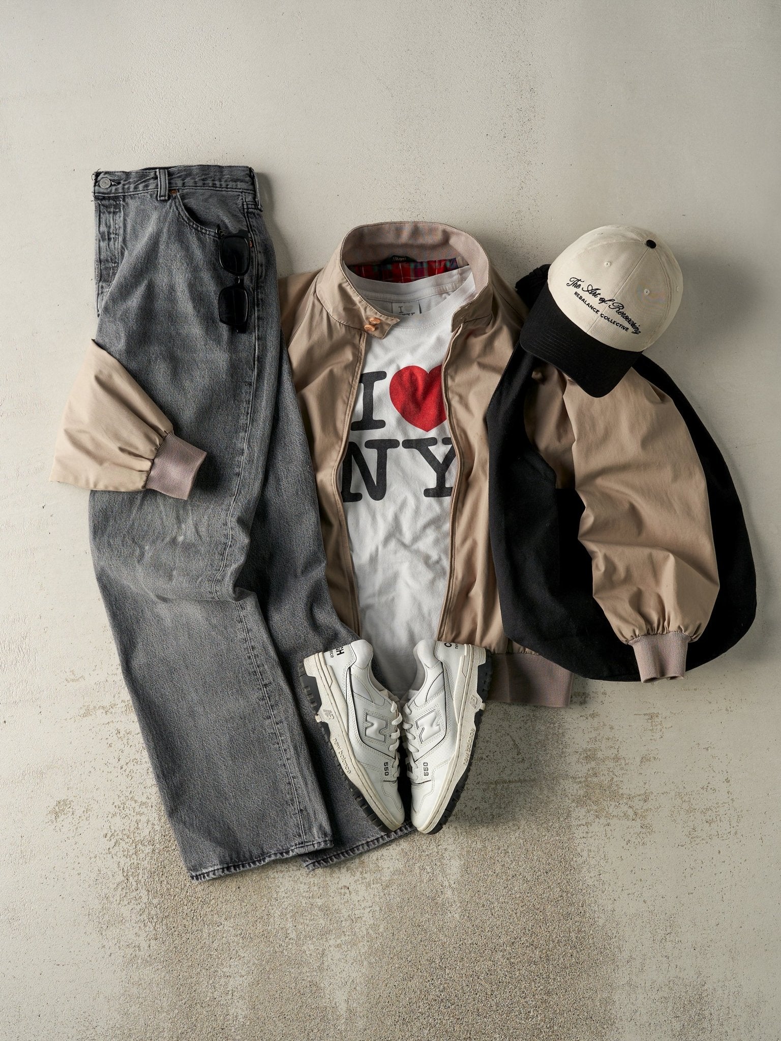 Vintage 80s Beige Harrington Jacket (M) - Image 2