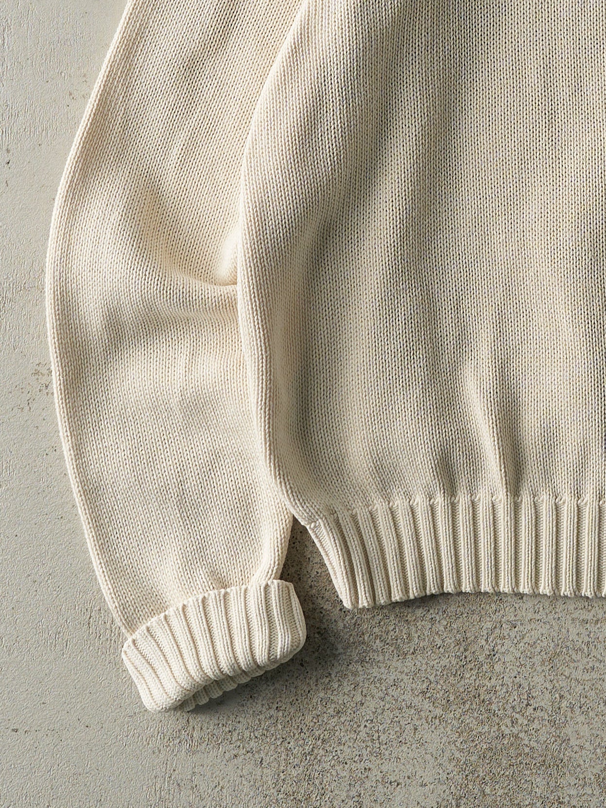 Vintage 80s Beige Polo by Ralph Lauren Knit Pullover (M) - Image 4