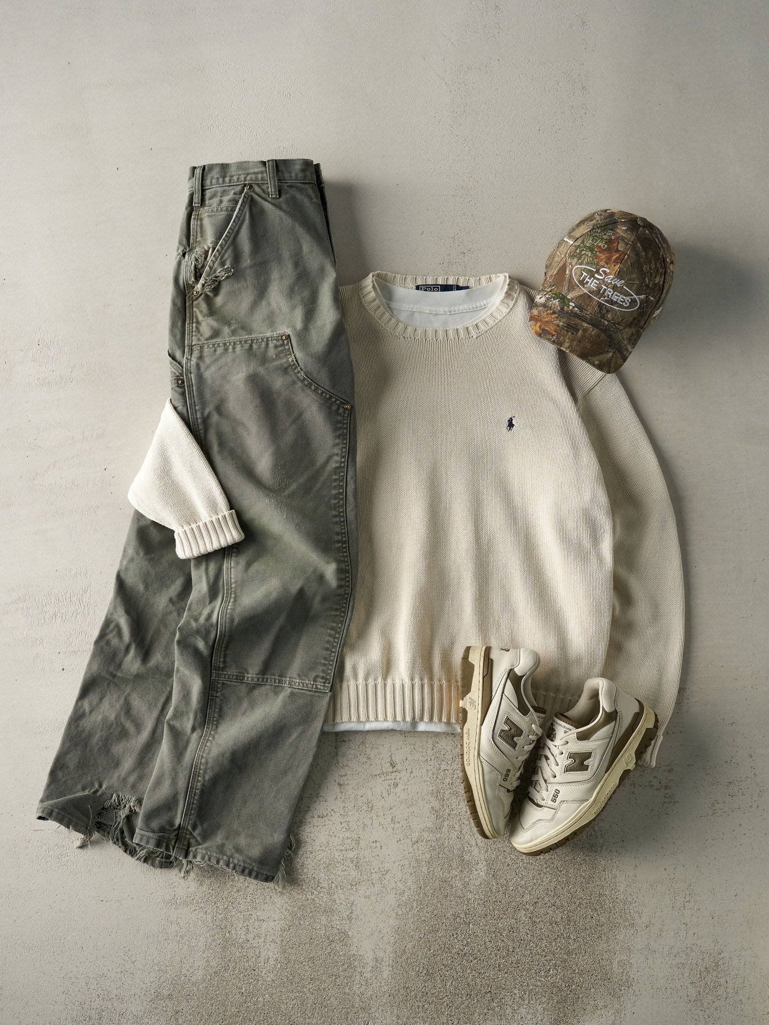 Vintage 80s Beige Polo by Ralph Lauren Knit Pullover (M) - Image 5