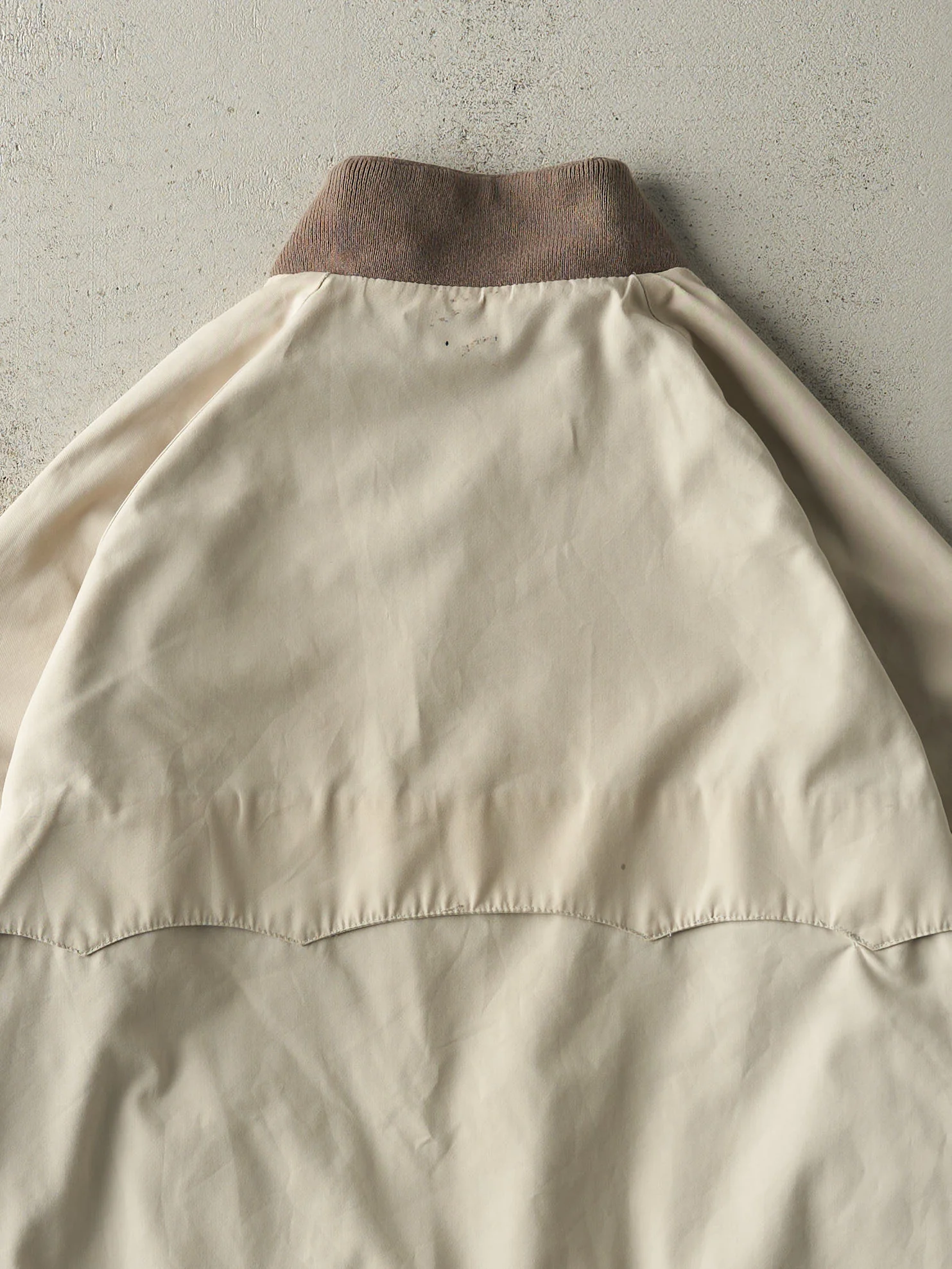 Vintage 80s Beige Reversible Harrington Bomber Jacket (M/L) - Image 8