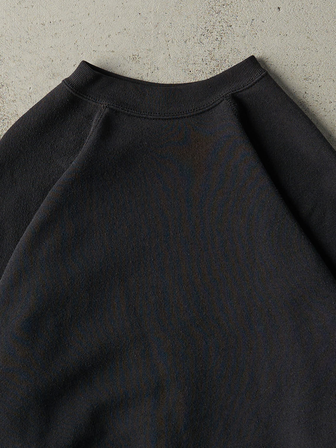 Vintage 80s Black Blank Crewneck (L) - Image 2