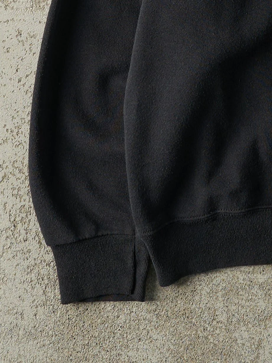 Vintage 80s Black Blank Crewneck (L) - Image 3