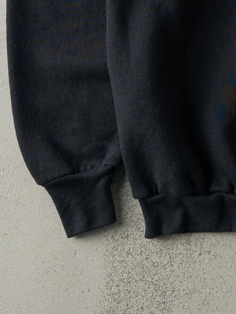 Vintage 80s Black Blank Crewneck (M) - Image 3