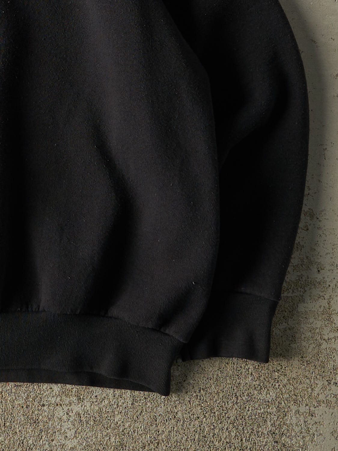 Vintage 80s Black Blank Crewneck (S/M) - Image 4