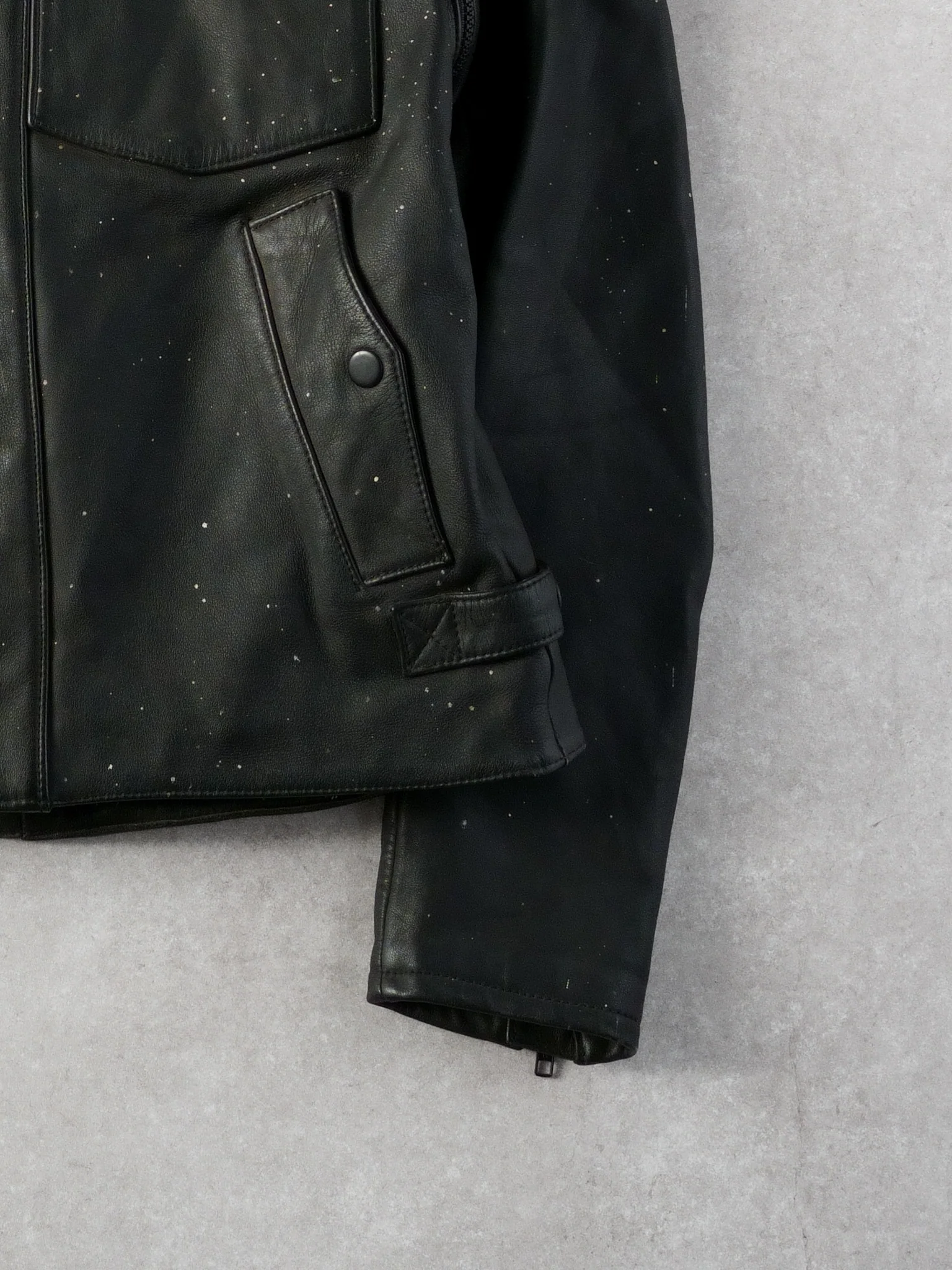 Vintage 80s  Black Harley Davidson Bike Rider Jacket (M) - Image 5