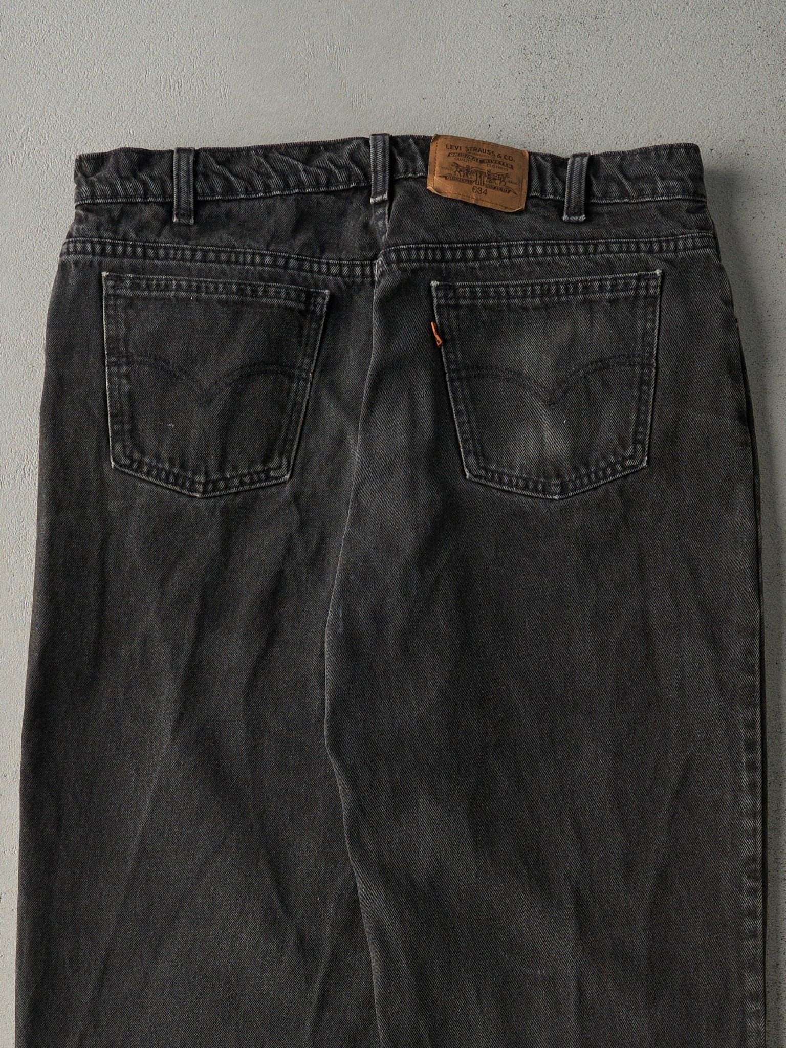 Vintage 80s Black Levi's 634 Orange Tab Denim Pants (36x33) - Image 5
