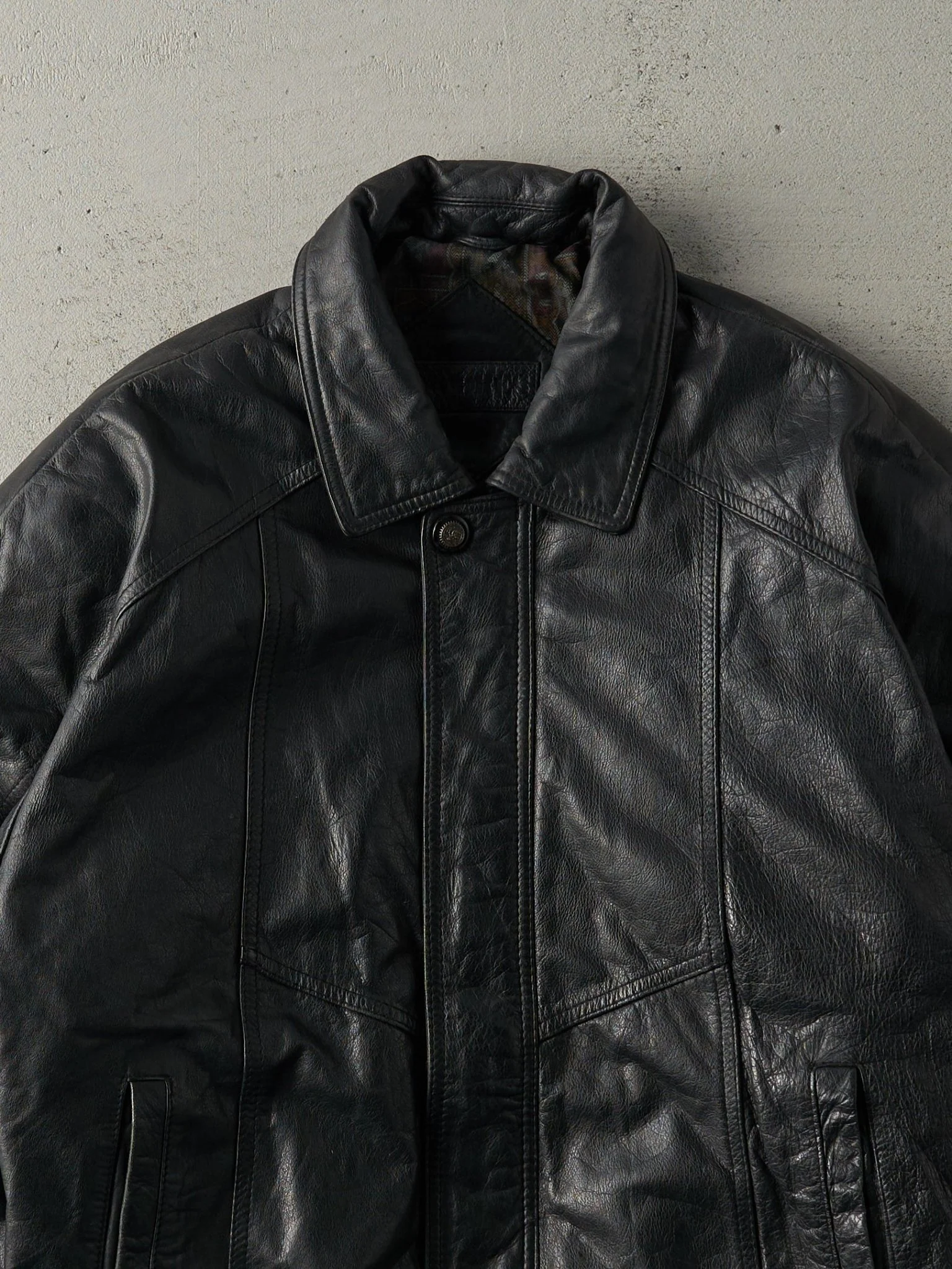 Vintage 80s Black Moores Leather Jacket (M) - Image 2