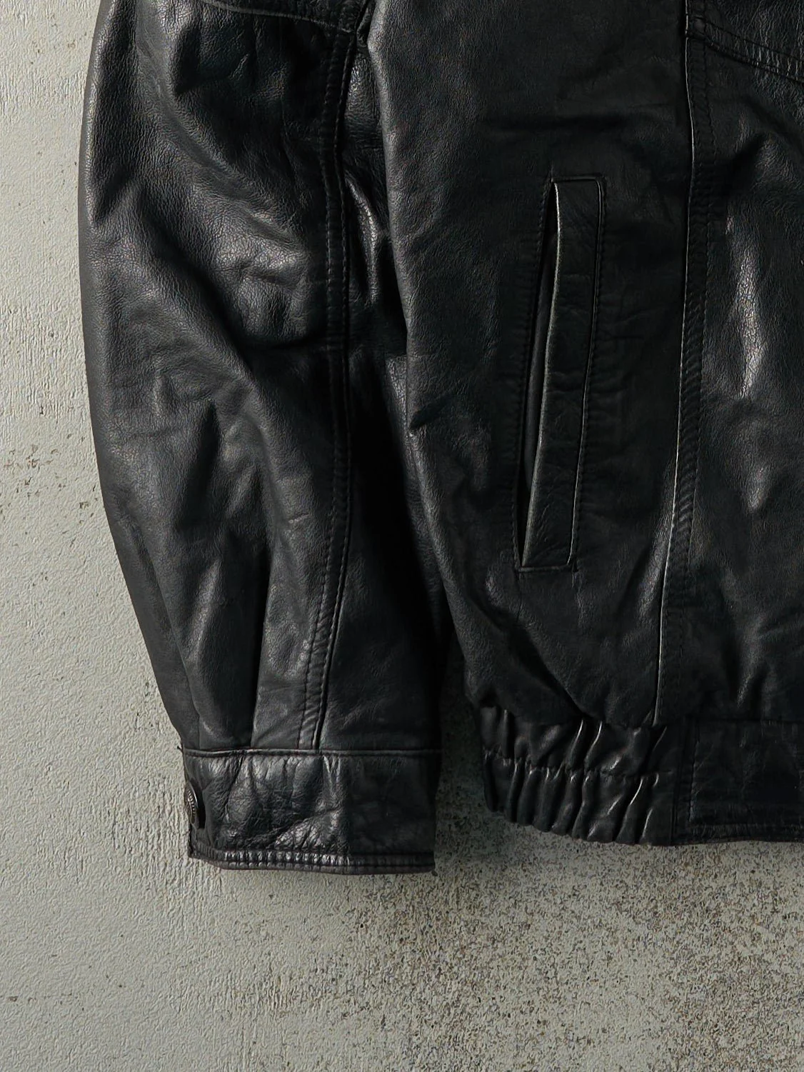 Vintage 80s Black Moores Leather Jacket (M) - Image 3