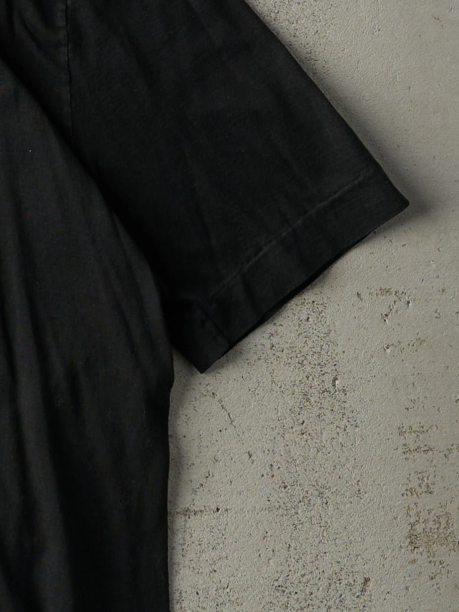 Vintage 80s Black Single Stitch Blank Tee (M) - Image 3