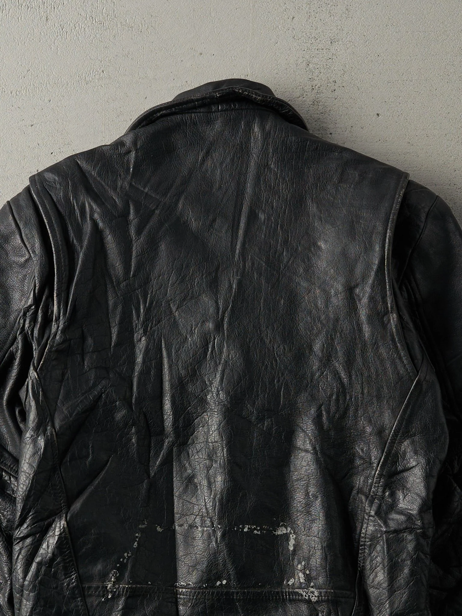Vintage 80s Black Wilsons Leather Biker Jacket (S) - Image 6