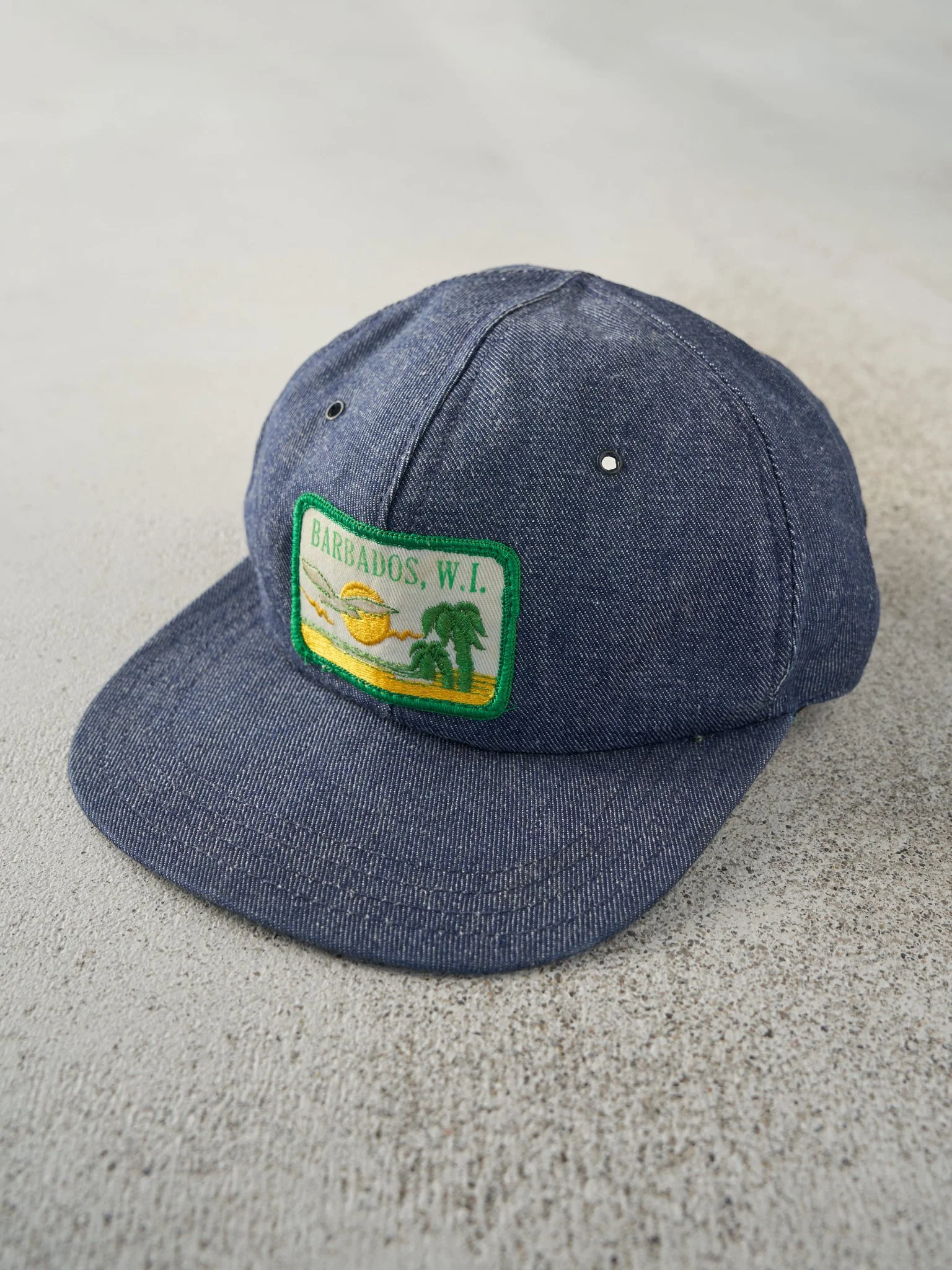 Vintage 80s Blue Barbados, W.I. Snapback Hat - Image 2