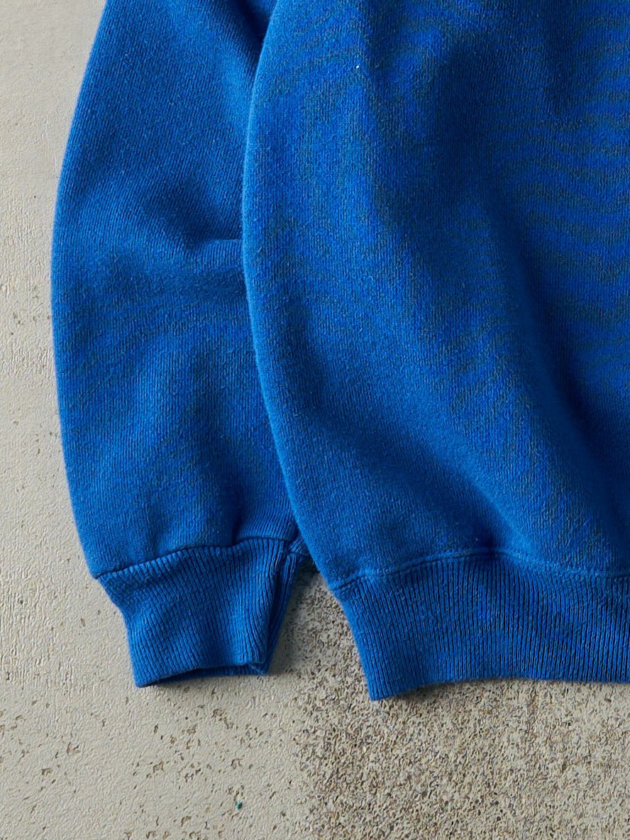 Vintage 80s Blue Blank Crewneck (M) - Image 3