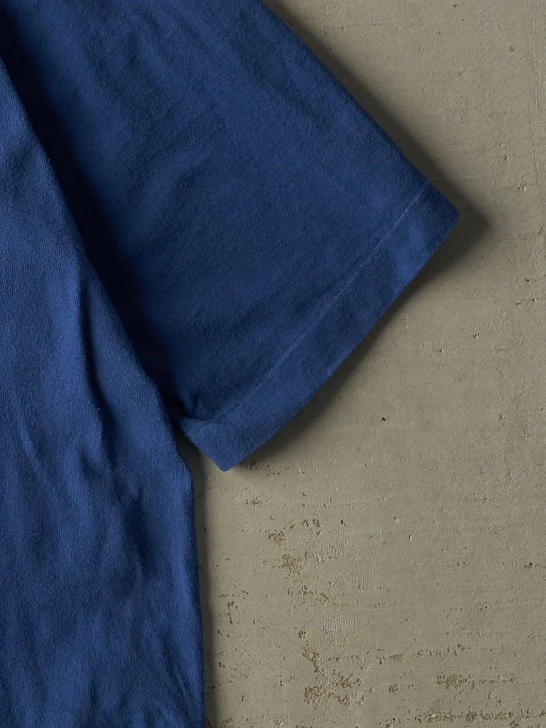 Vintage 80s Blue Blank Pocket Single Stitch Tee (XL) - Image 4