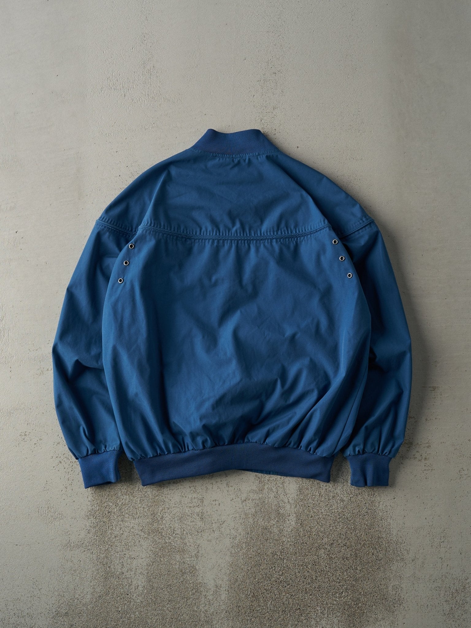 Vintage 80s Blue Harrington Bomber Jacket (M) - Image 2