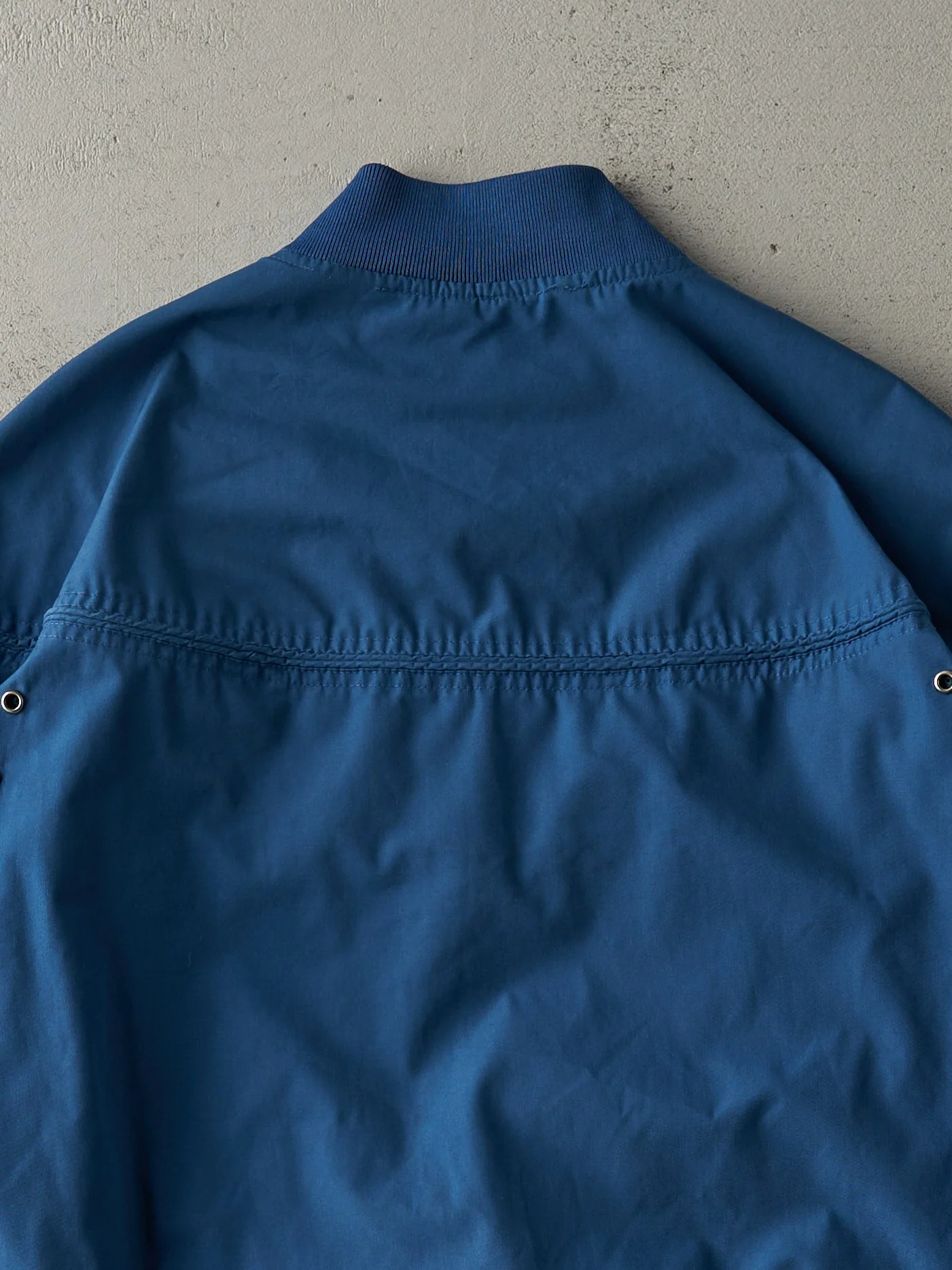Vintage 80s Blue Harrington Bomber Jacket (M) - Image 4
