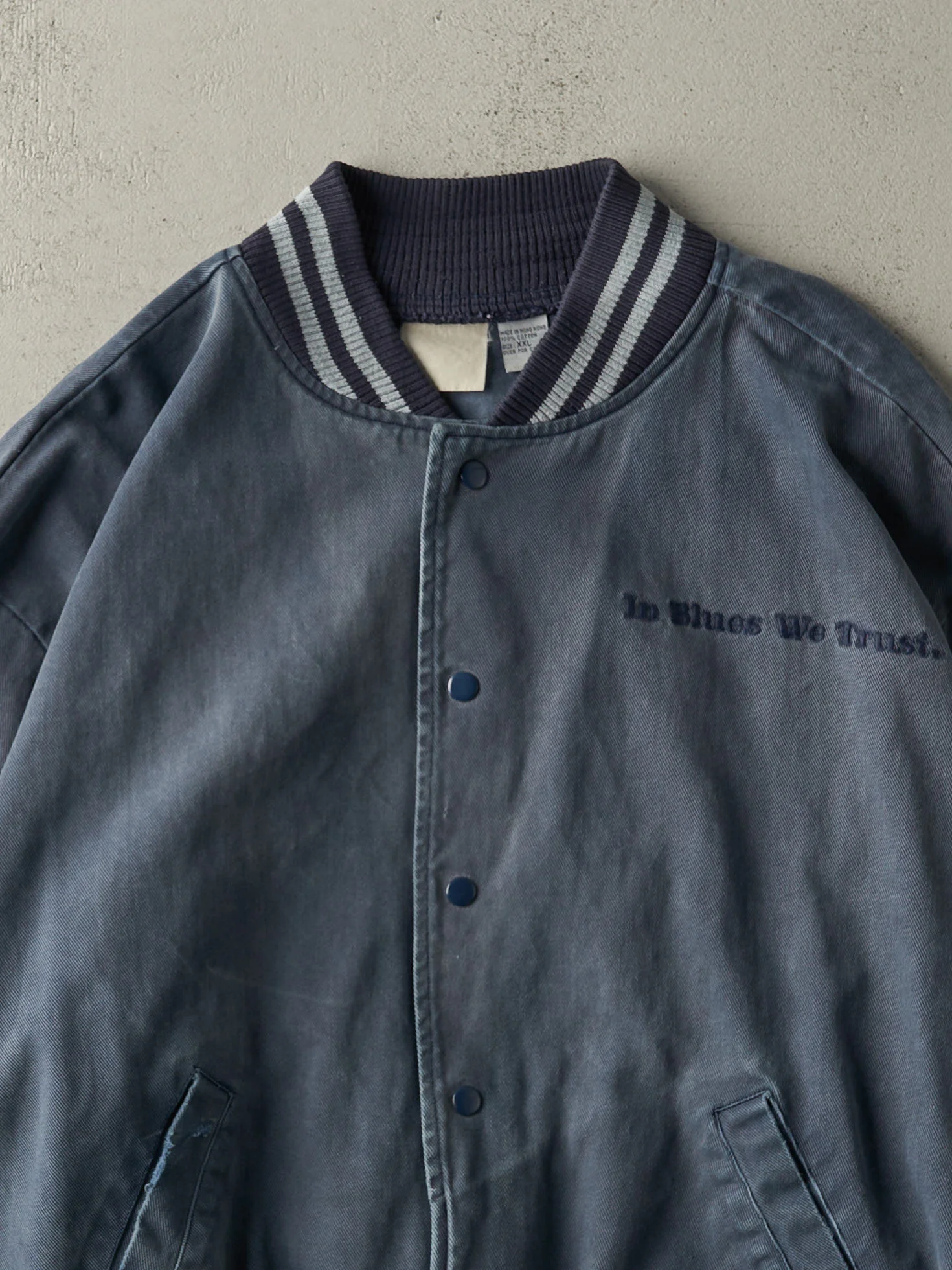 Vintage 80s Blue House of Blues Sunset Strip Varsity Jacket (XL) - Image 3