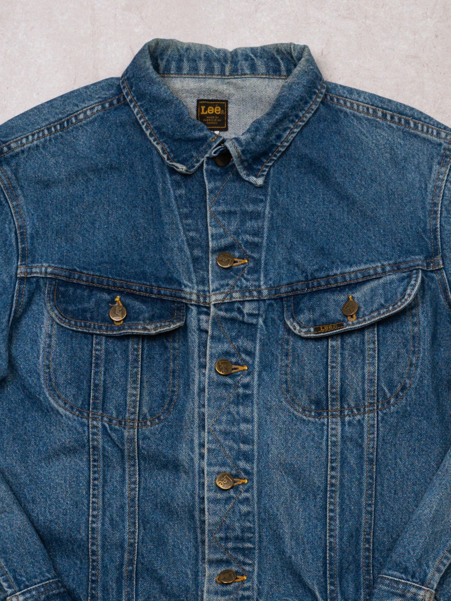 Vintage 80s Blue Lee Denim Jacket (M) - Image 2