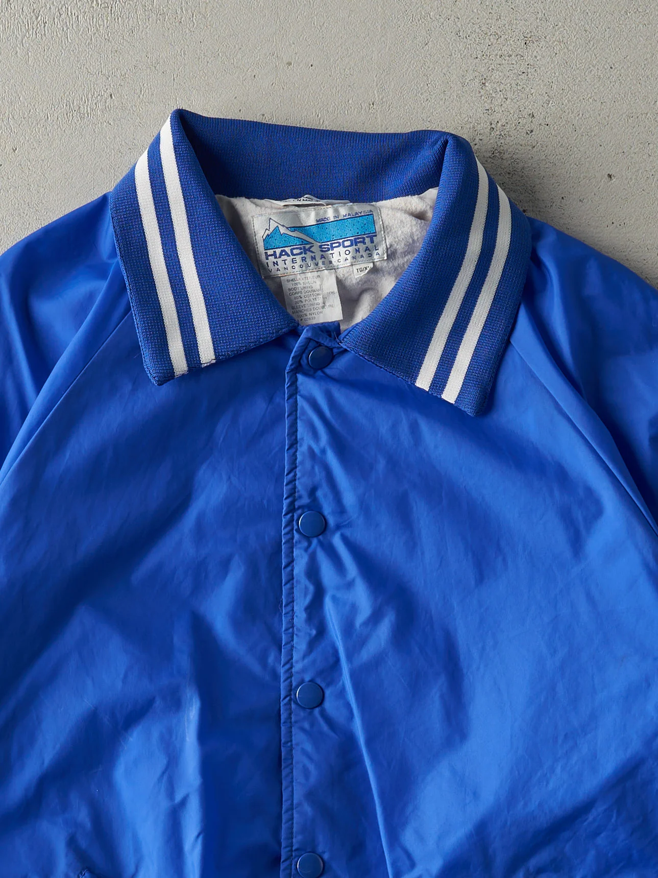 Vintage 80s Blue Metro Ford Nylon Bomber Jacket (M/L) - Image 3