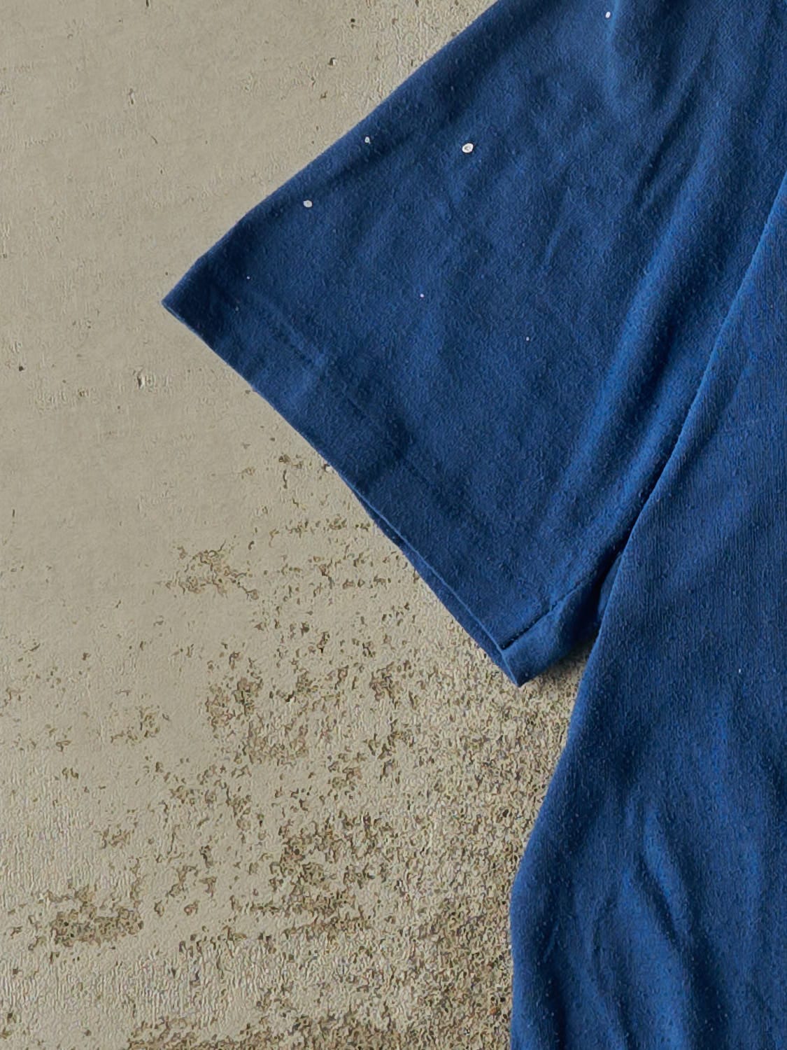 Vintage 80s Blue Mickey Mouse Single Stitch Tee (L/XL) - Image 3