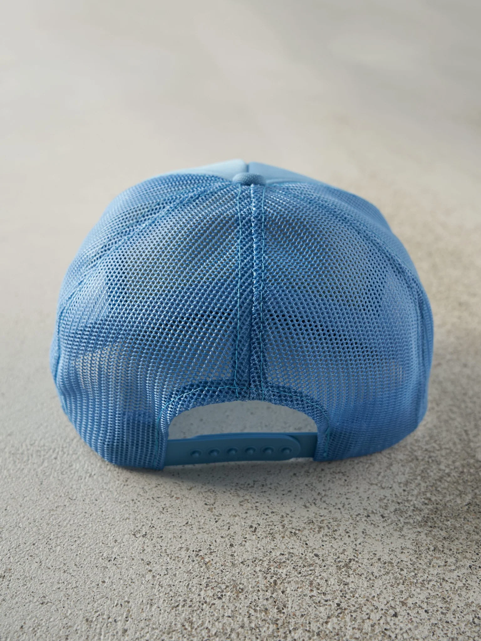 Vintage 80s Blue Poogy's Puppets Foam Trucker Hat - Image 3
