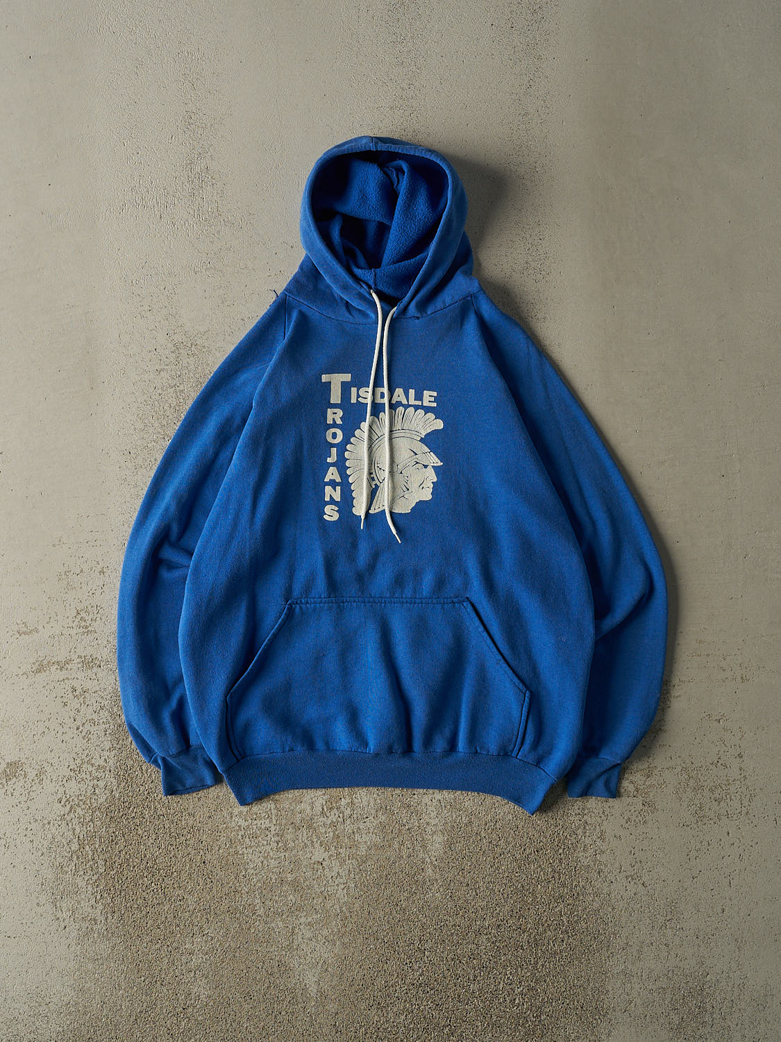 Vintage 80s Blue Tisdale Trojans Hoodie (M/L)