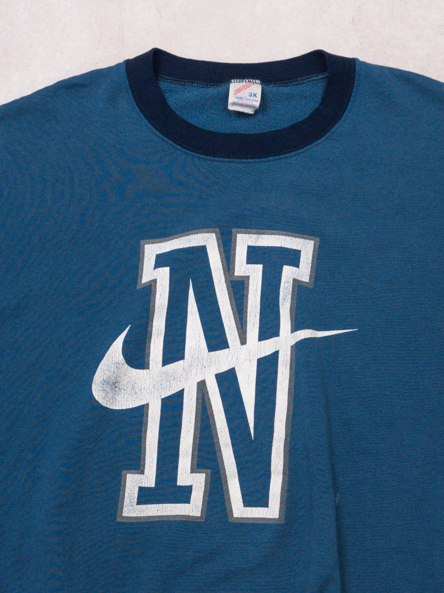 Vintage 80s Bootleg Nike 'N' Swoosh Crewneck (XL) - Image 2