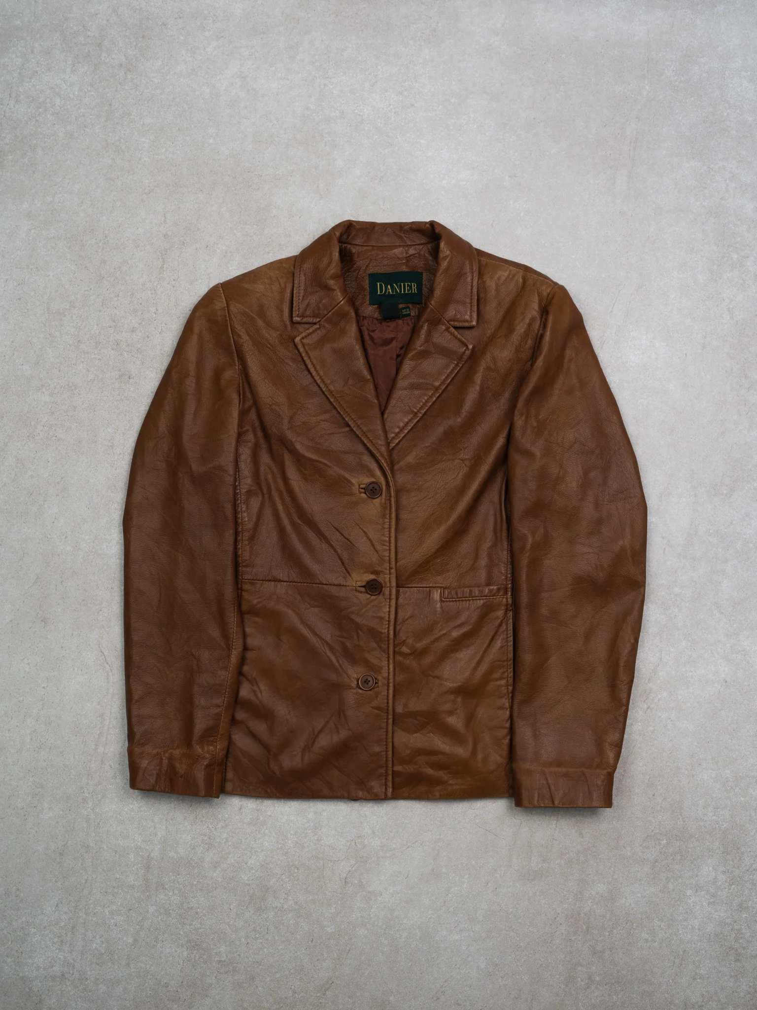 Vintage 80s Brown Danier Leather Jacket (S)