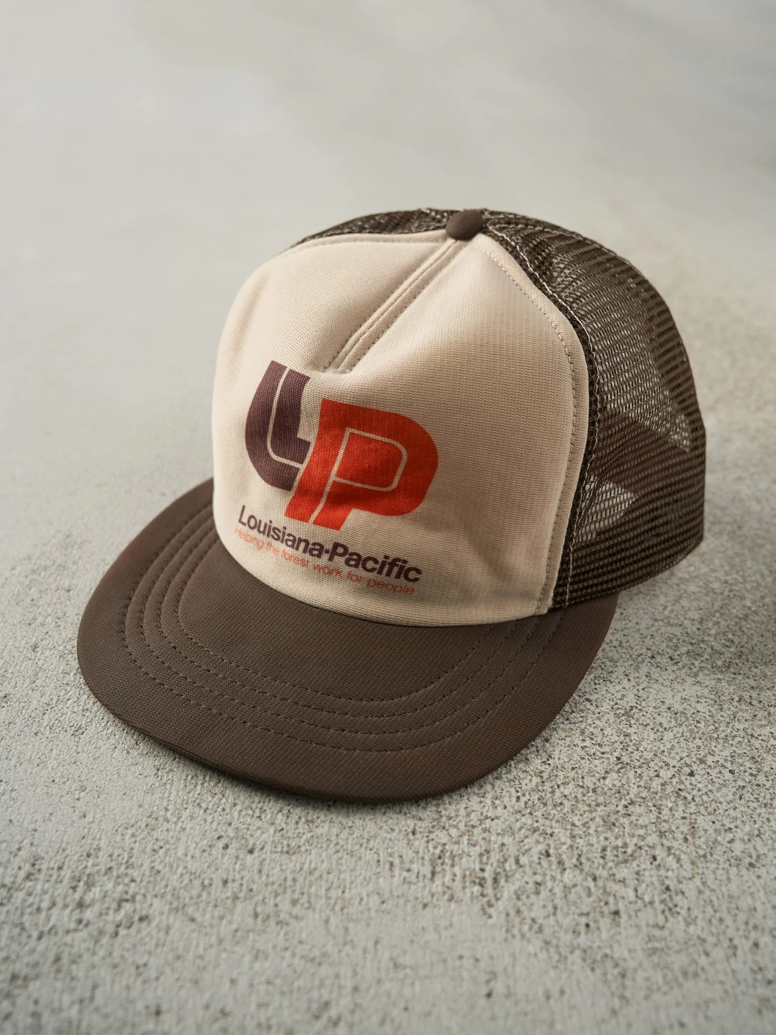 Vintage 80s Brown Louisiana-Pacific Foam Trucker Hat - Image 2