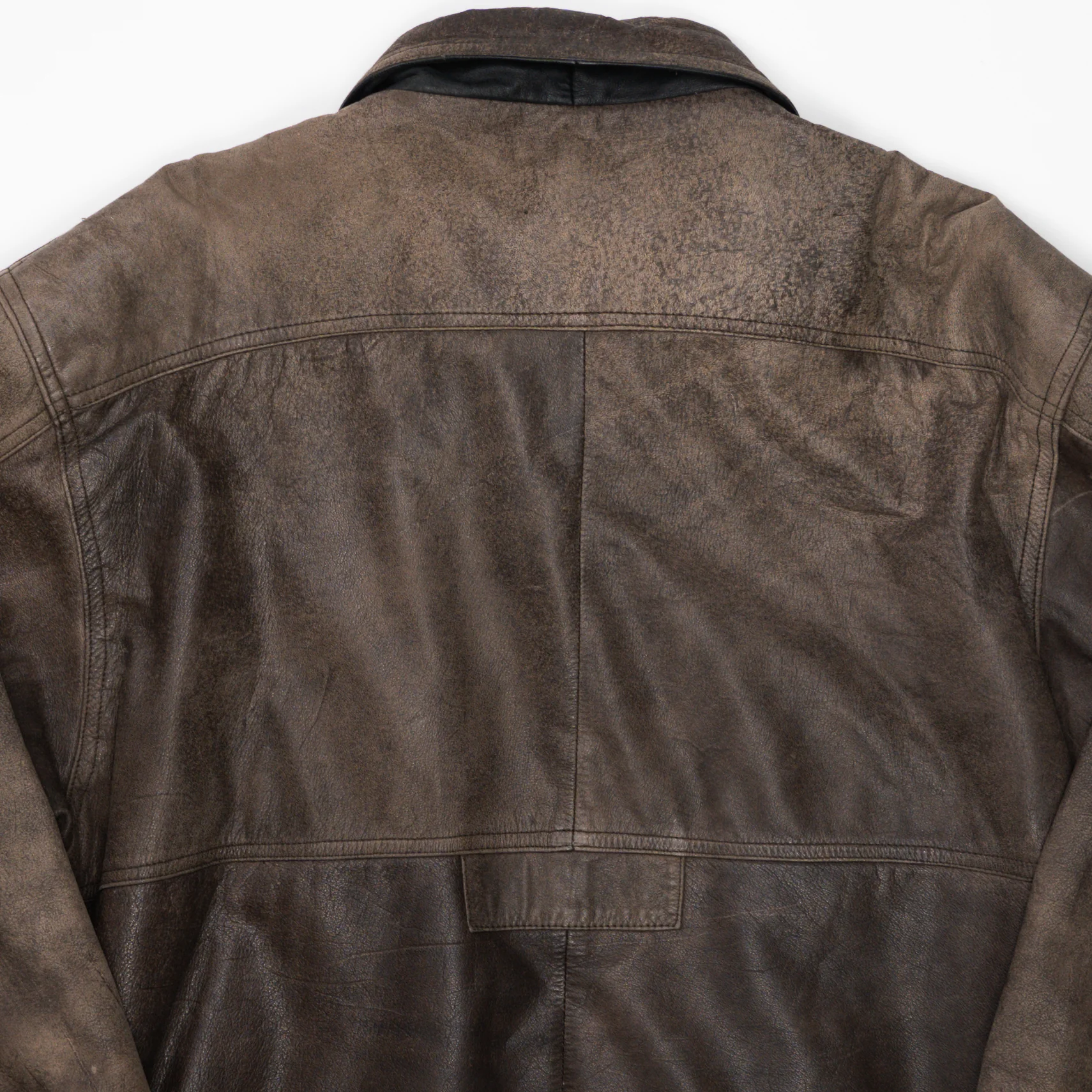 Vintage 80s Brown Sun Kissed Leather Bomber (L) - Image 4