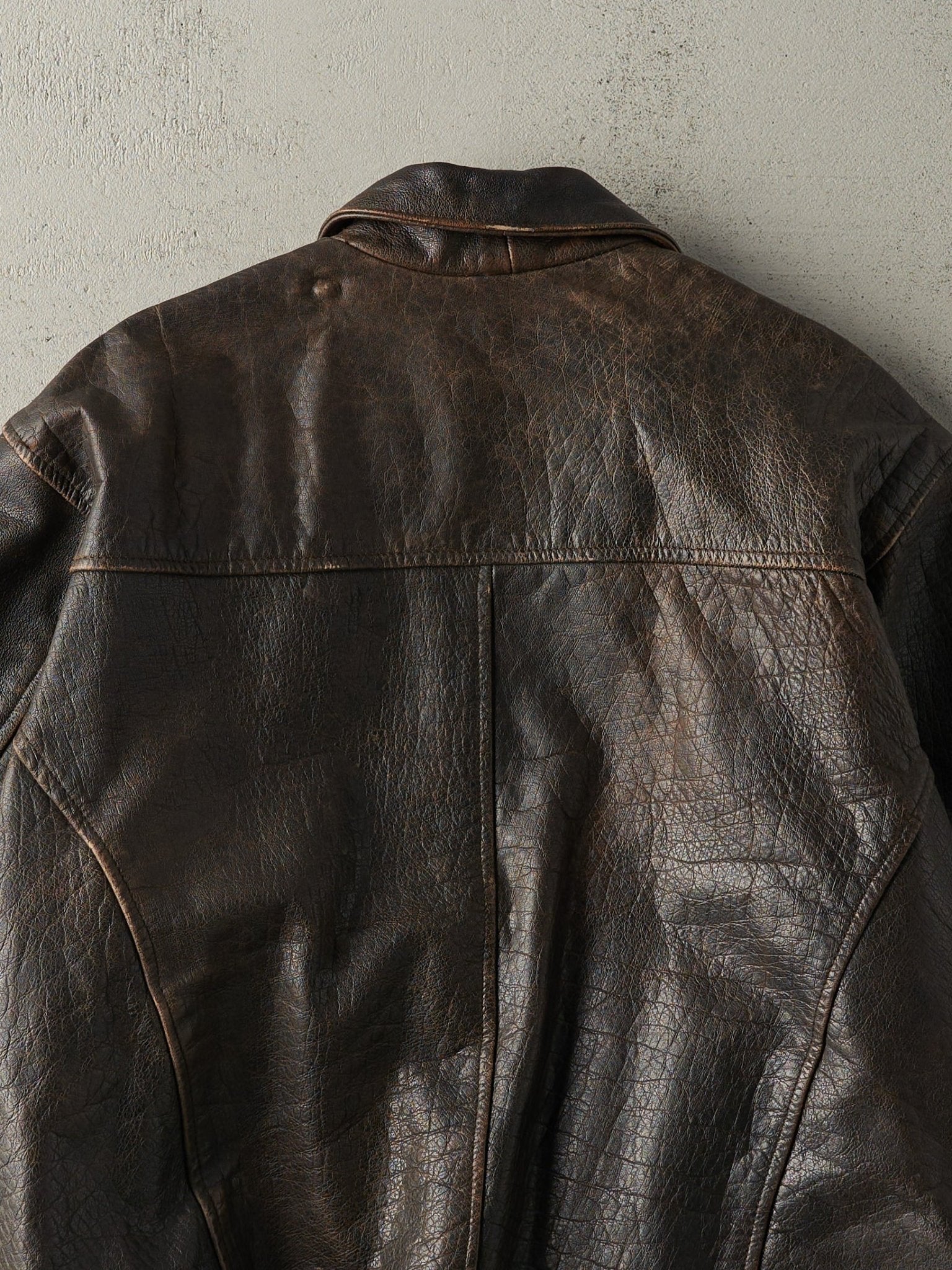 Vintage 80s Brown Unik Leather Jacket (L) - Image 5