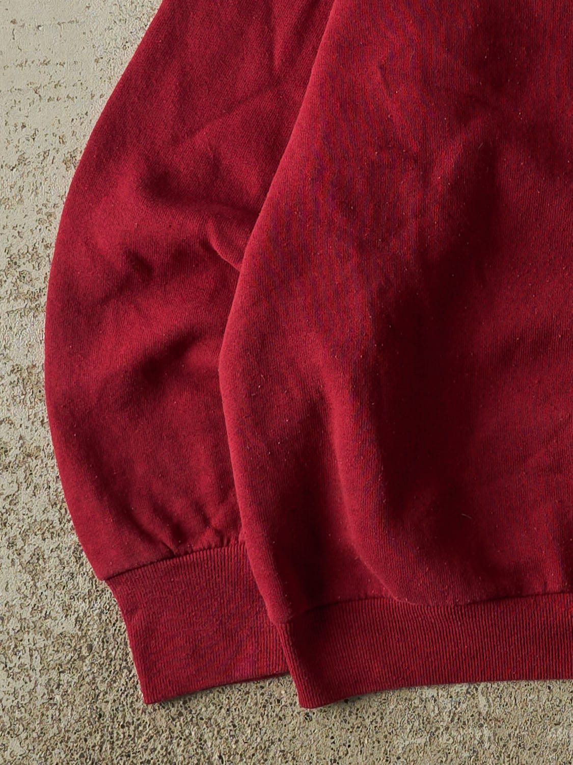 Vintage 80s Burgundy Blank Crewneck (S/M) - Image 3