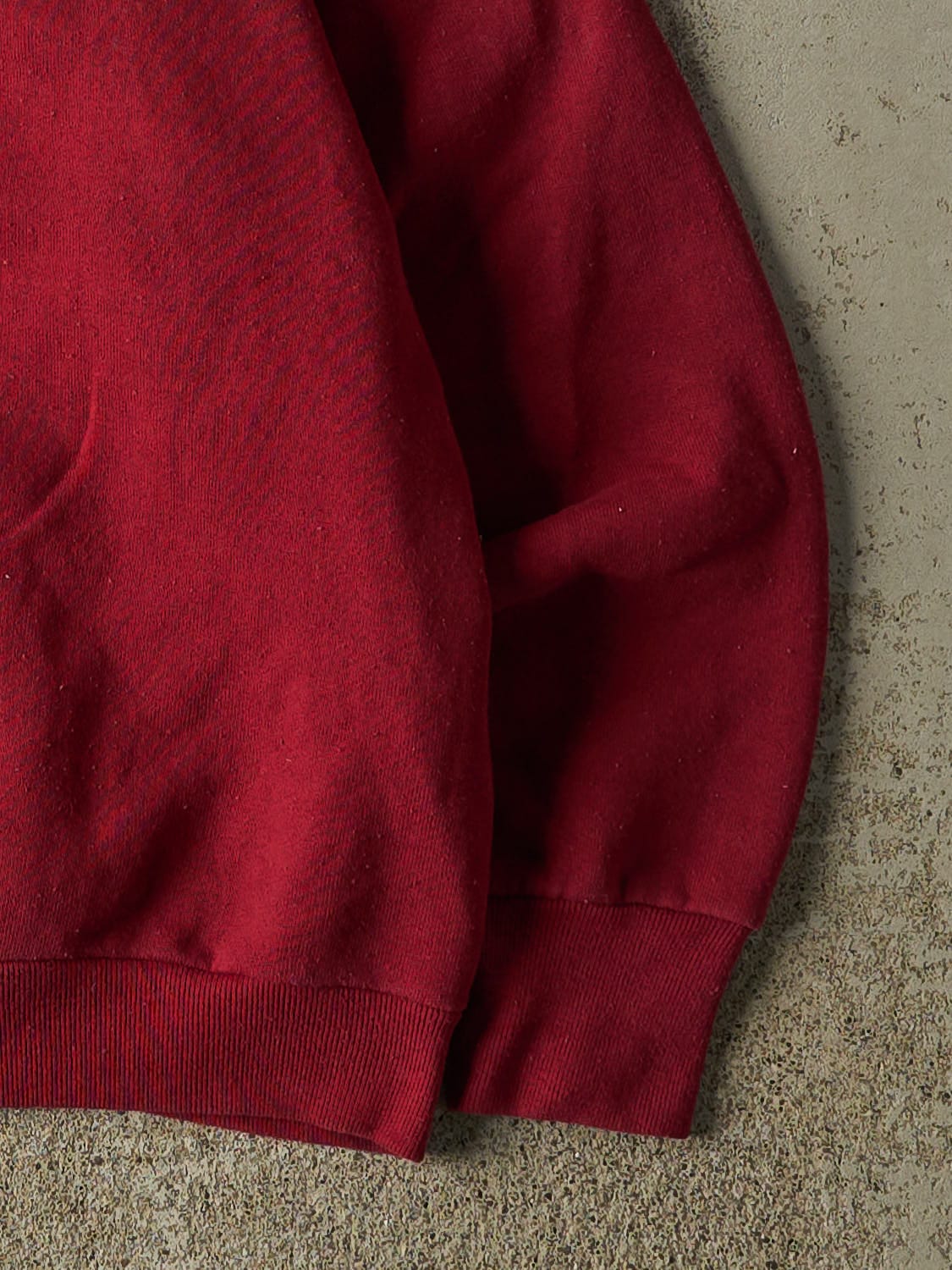 Vintage 80s Burgundy Blank Crewneck (S/M) - Image 4