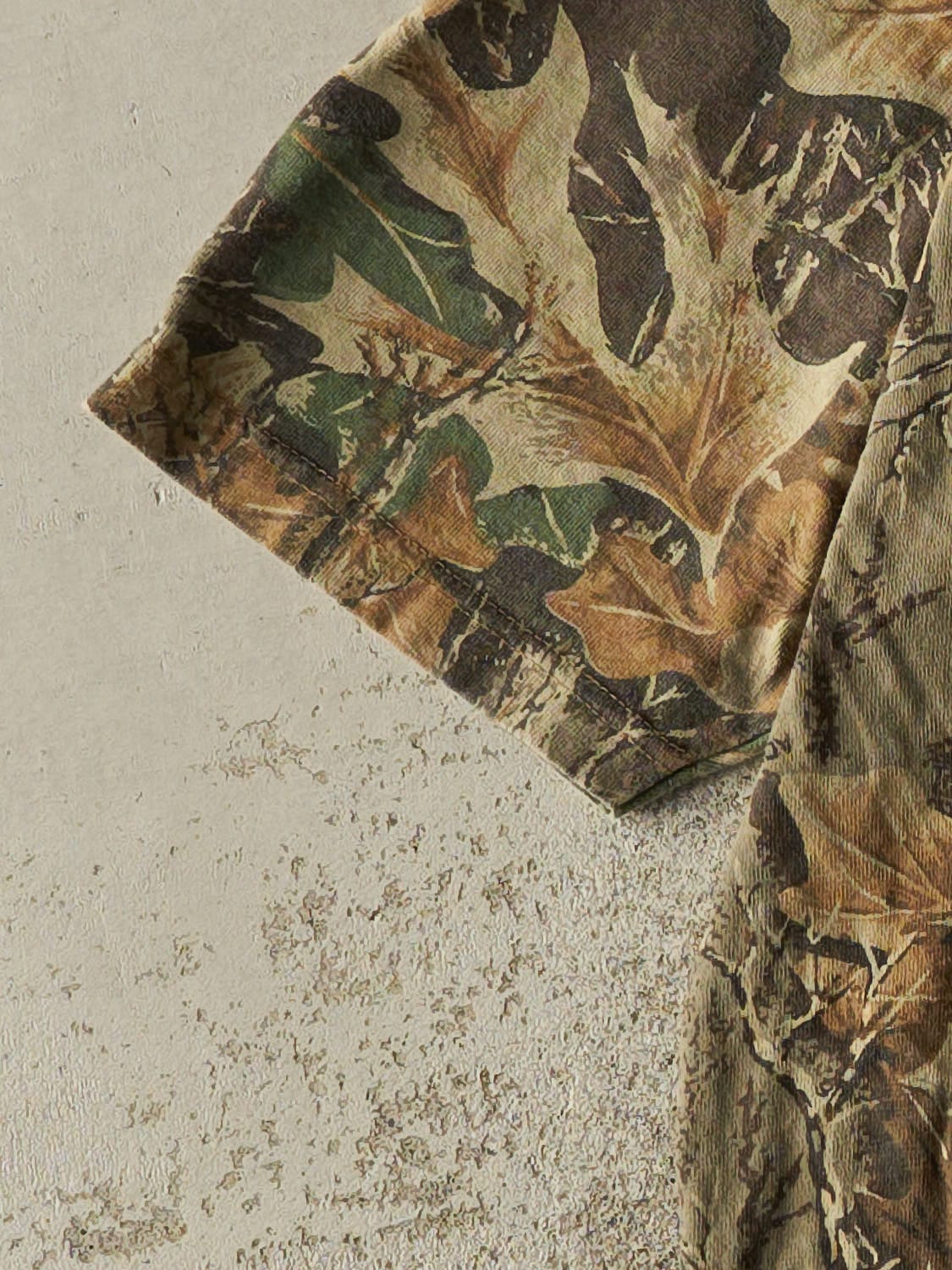 Vintage 80s Camo Advantage Pocket Quarter Button Tee (S/M) - Image 3