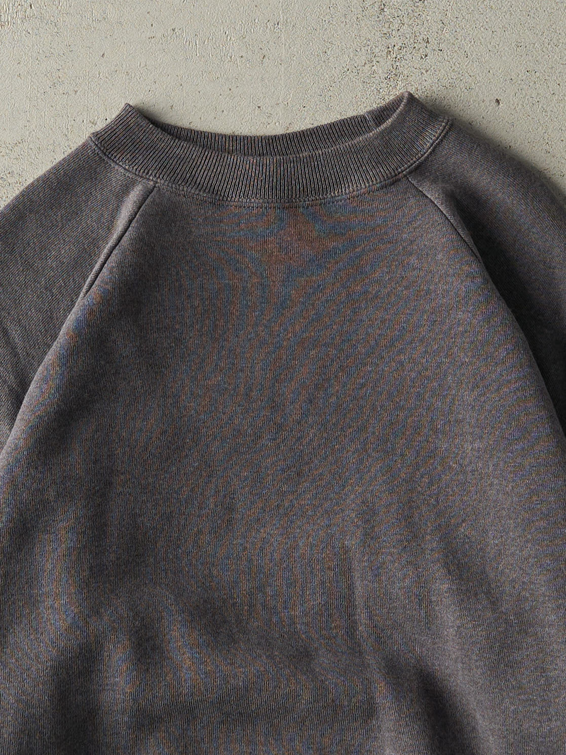 Vintage 80s Charcoal Grey Blank Crewneck (M) - Image 2