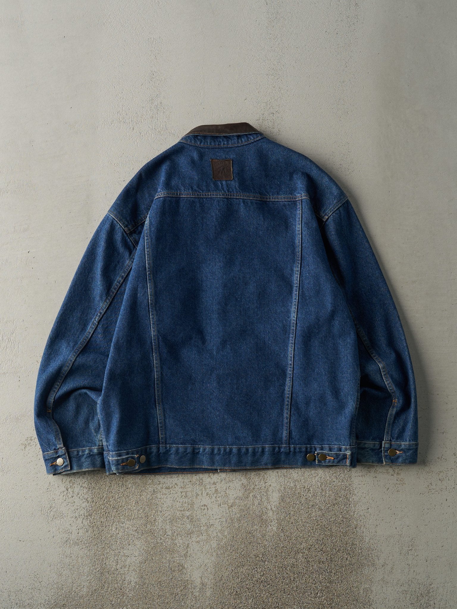 Vintage 80s Dark Wash Marlboro Denim Jacket (L) - Image 3