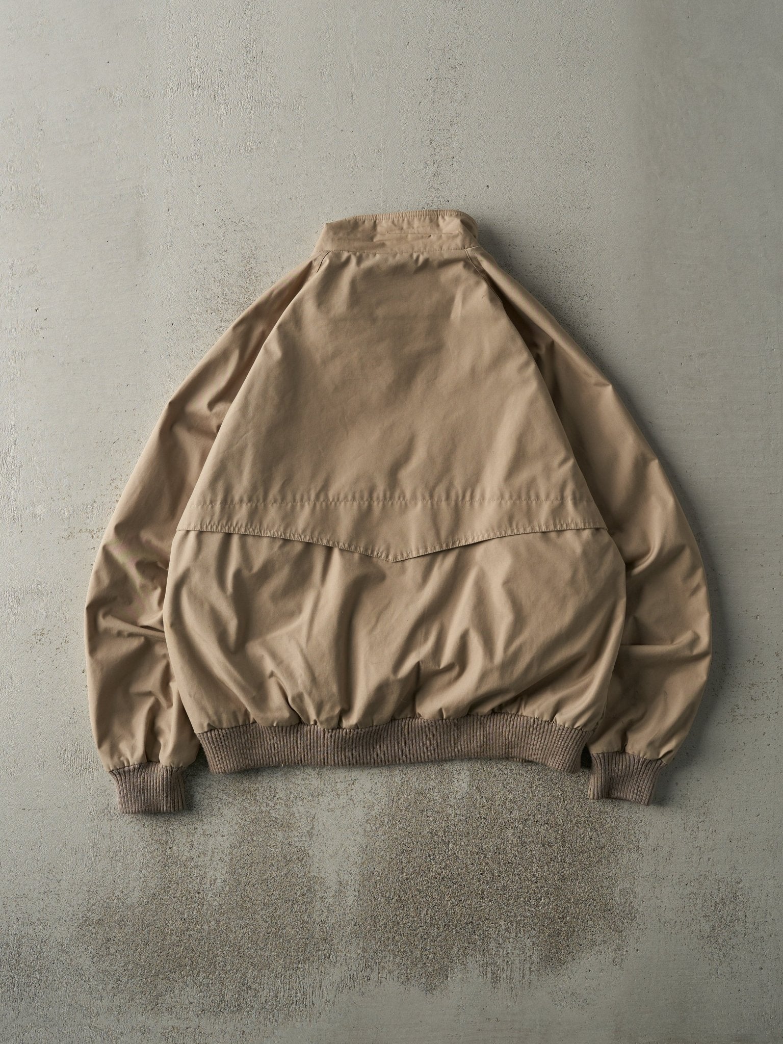 Vintage 80s Beige Flannel Lined Harrington Jacket (M/L) - Image 2