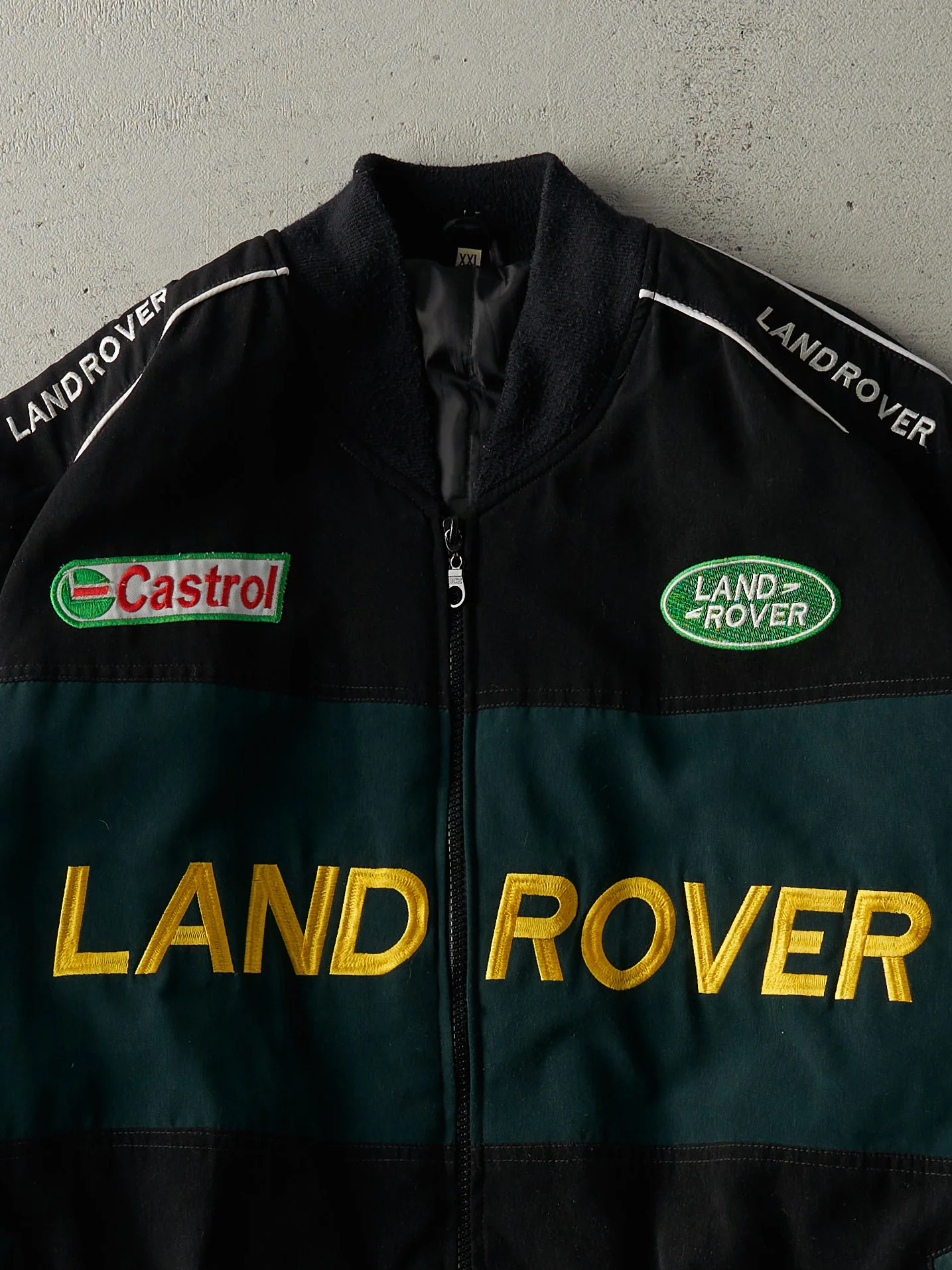 Vintage 80s Green & Black Land Rover Racing Jacket (XL) - Image 4