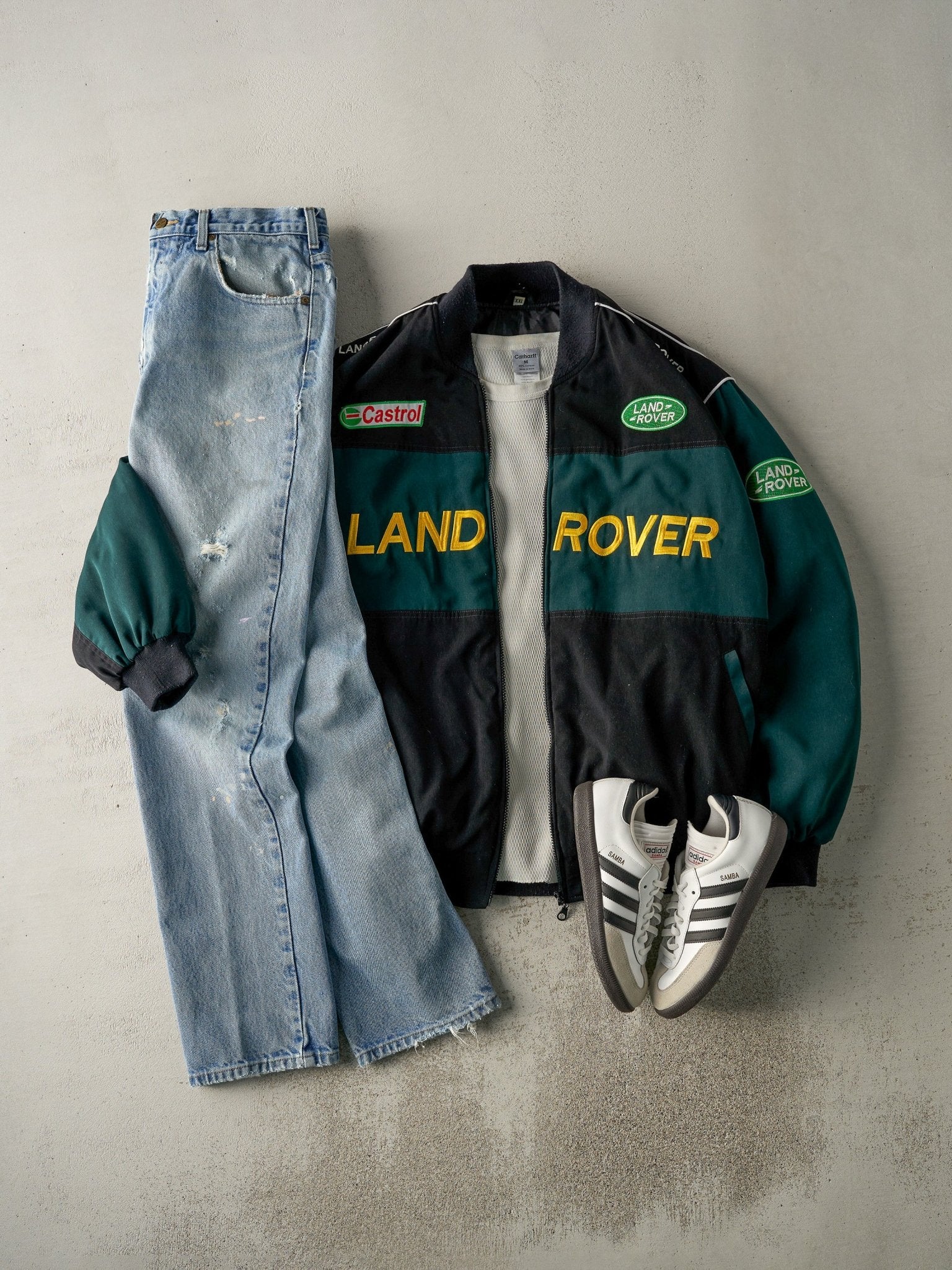 Vintage 80s Green & Black Land Rover Racing Jacket (XL) - Image 6