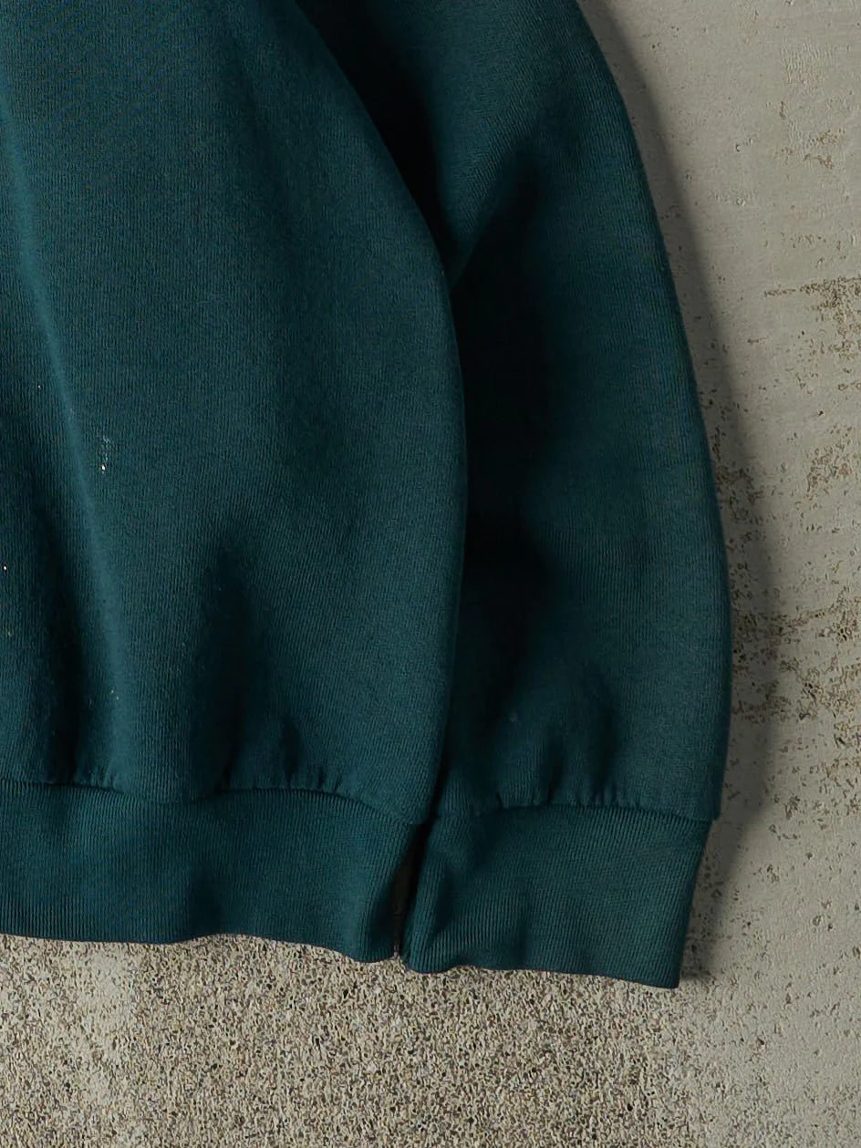 Vintage 80s Green Blank Crewneck (L) - Image 3