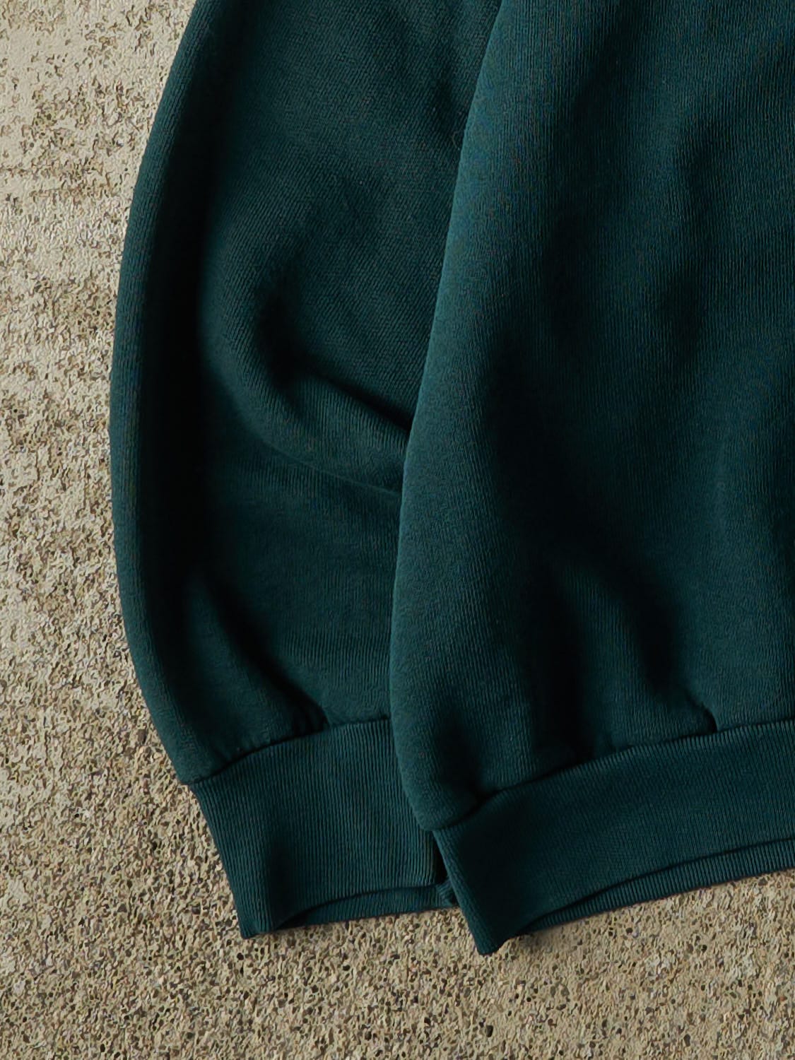 Vintage 80s Green Blank Crewneck (M) - Image 3